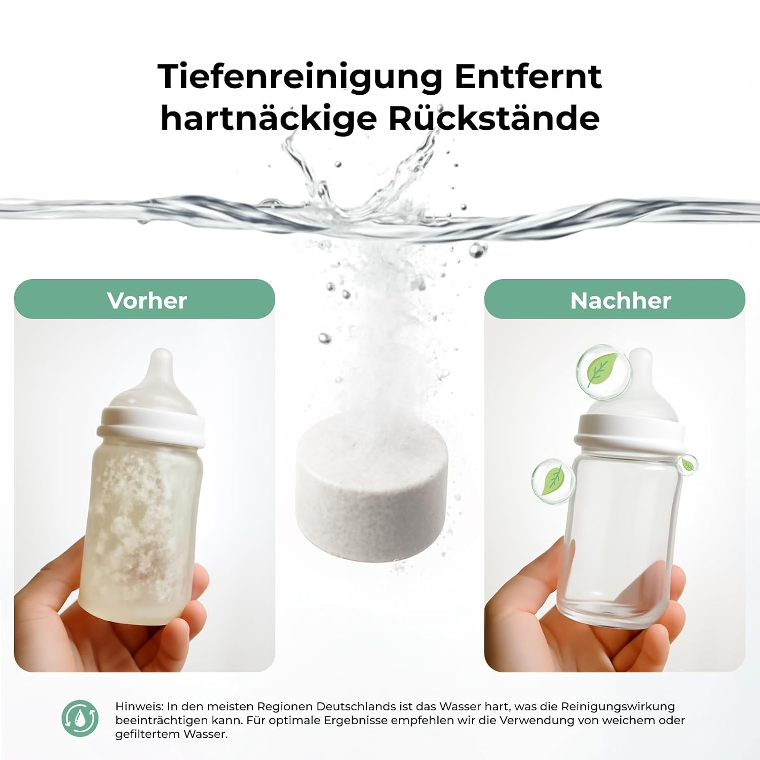 Detalle de Momcozy Offizielle Waschtabletten – pflanzliche Reinigung für Babyflaschen, 120 Tabletten