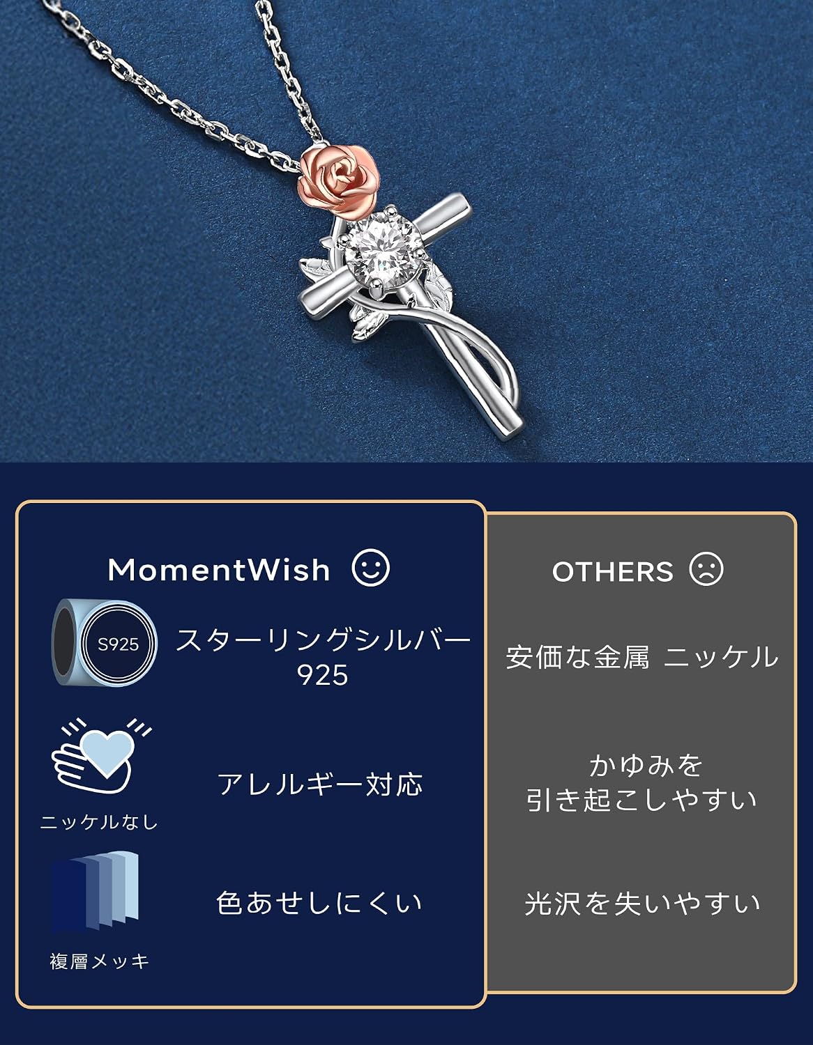 Detalle 2 de MomentWish Moissanite Collana donna 925 💍