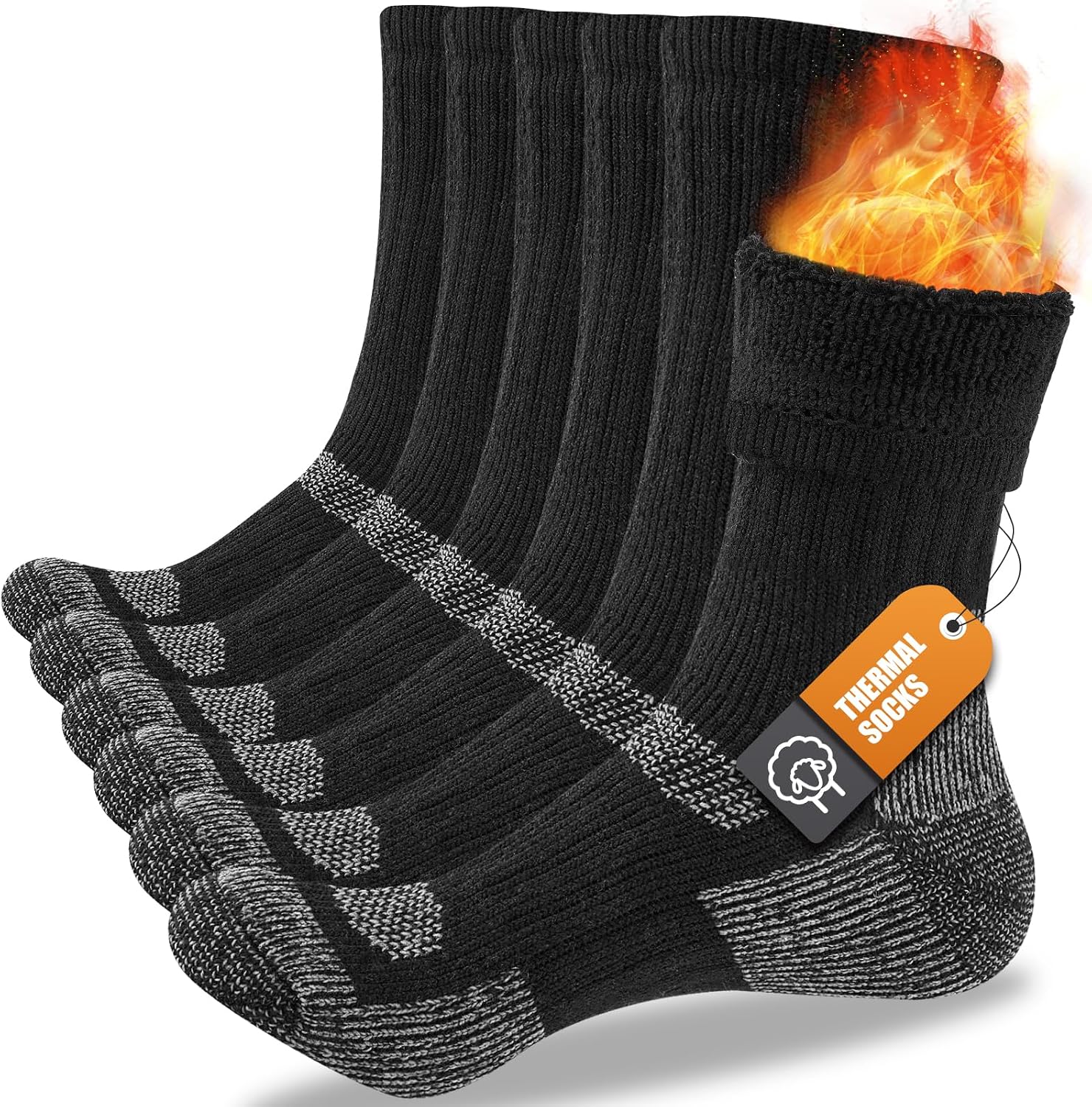 Detalle de SukModen Merino Wool Thermal Socks, 80% Merino Wool