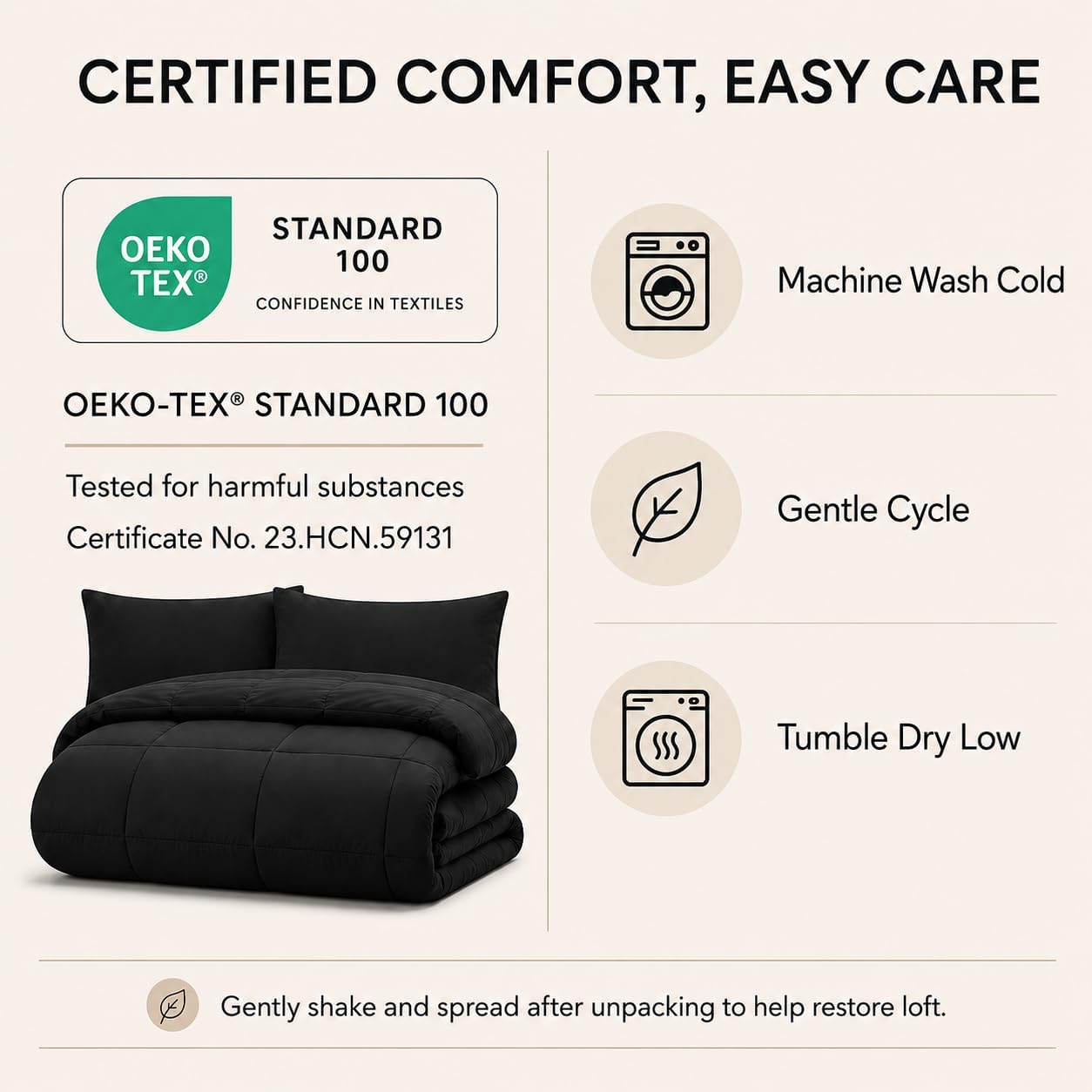 Thumbnail 5 de CozyLux Queen Comforter Set 7 Piece