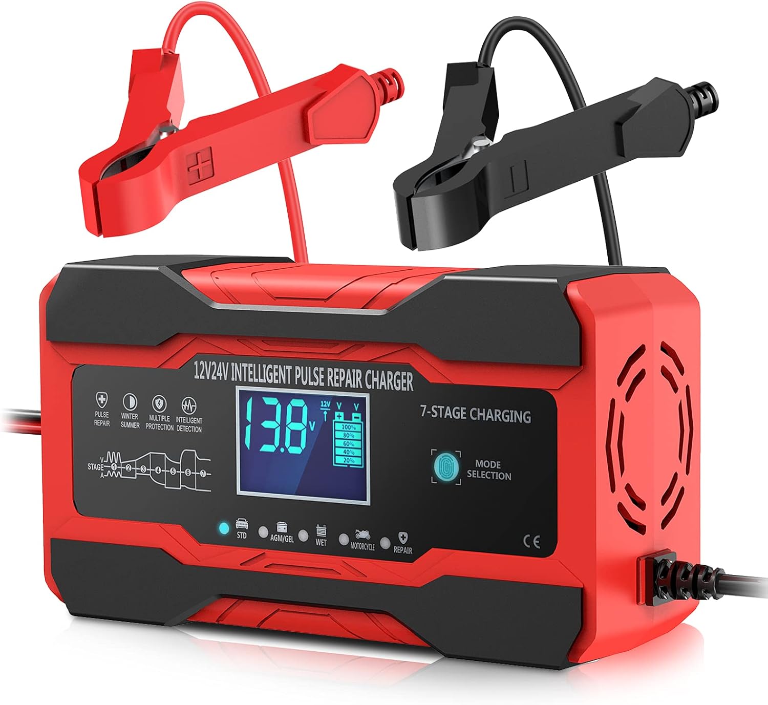 Detalle de YONHAN Battery Charger 10A 12V/24V