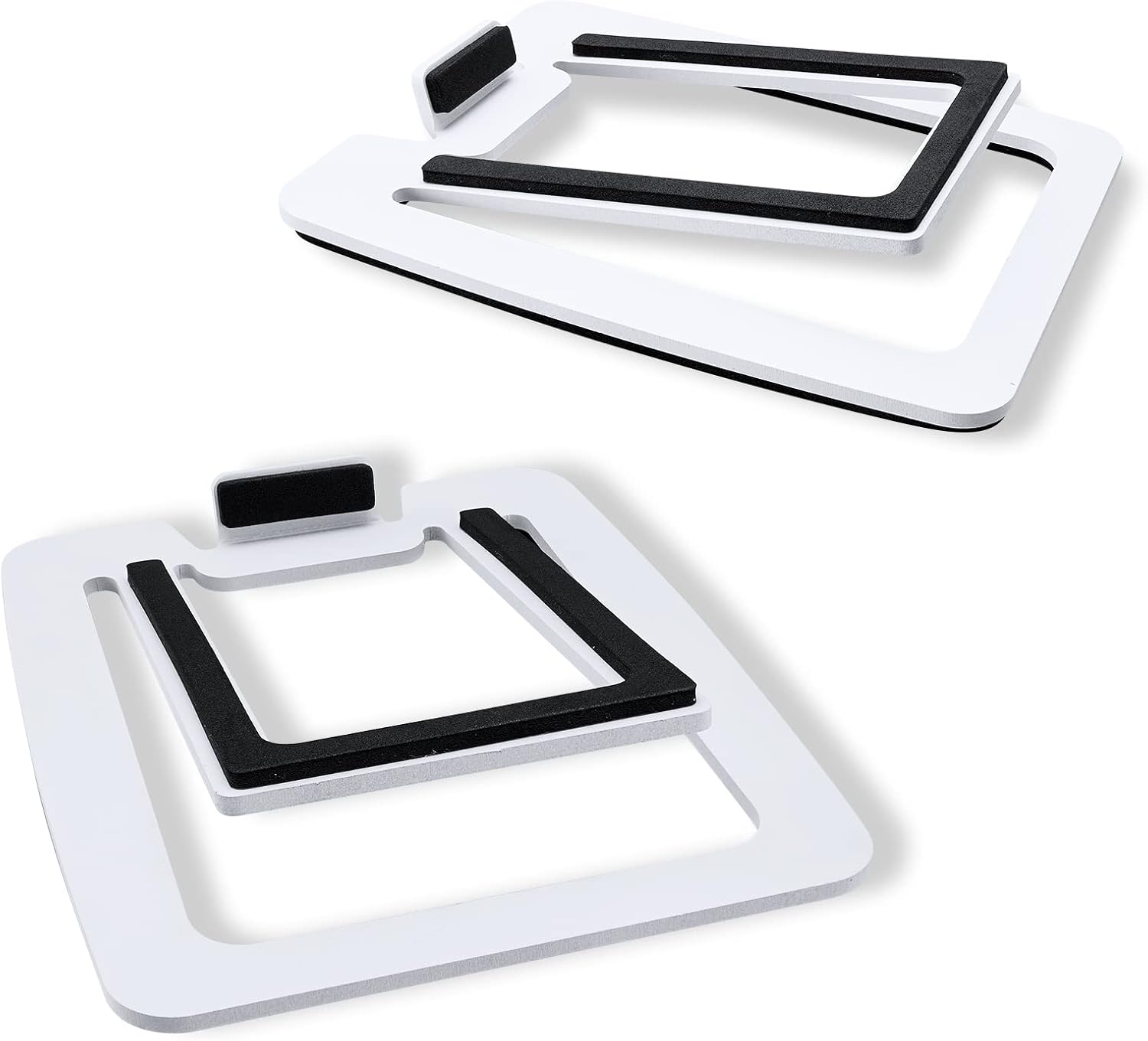 Detalle de Sanyun SW601 15° Tilted Desk Speaker Stands (Pair) for Compact 2–3 inch speakers, White