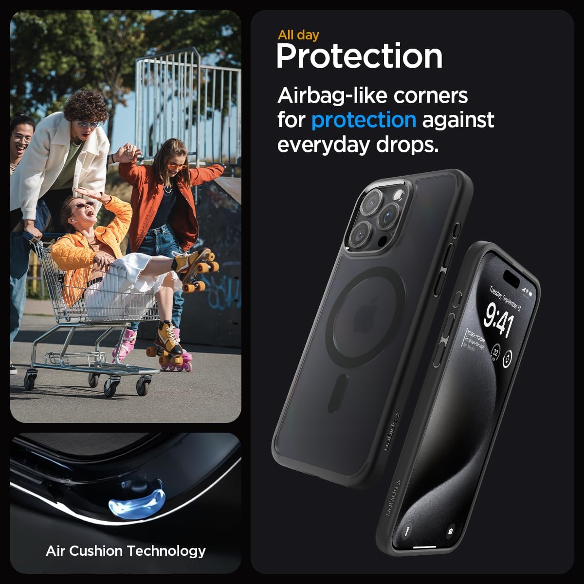 Thumbnail 4 de Spigen Ultra Hybrid MagFit pour iPhone 15 Pro 6,1" — Semi-transparent