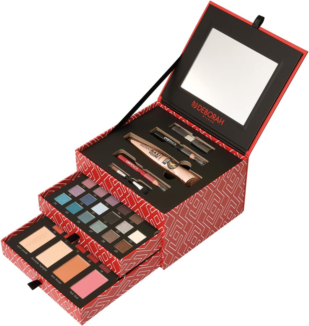 Thumbnail 1 de Deborah Milano Make Up Jewel Box – trousse set regalo con mascara, matite occhi e labbra, palette e finish diversi