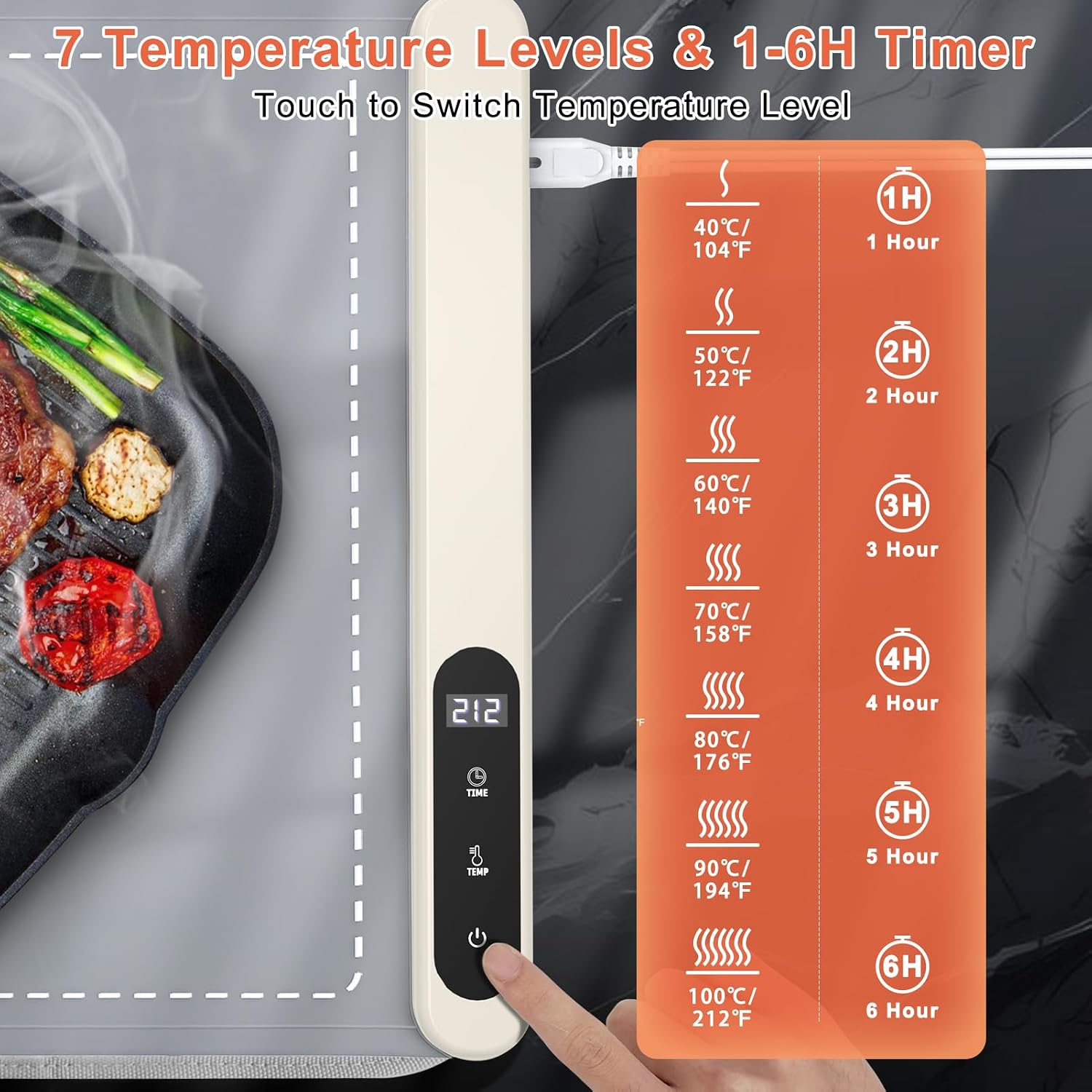 Detalle 2 de FYY Warming Mat for Food with Heat-Resistant Pad