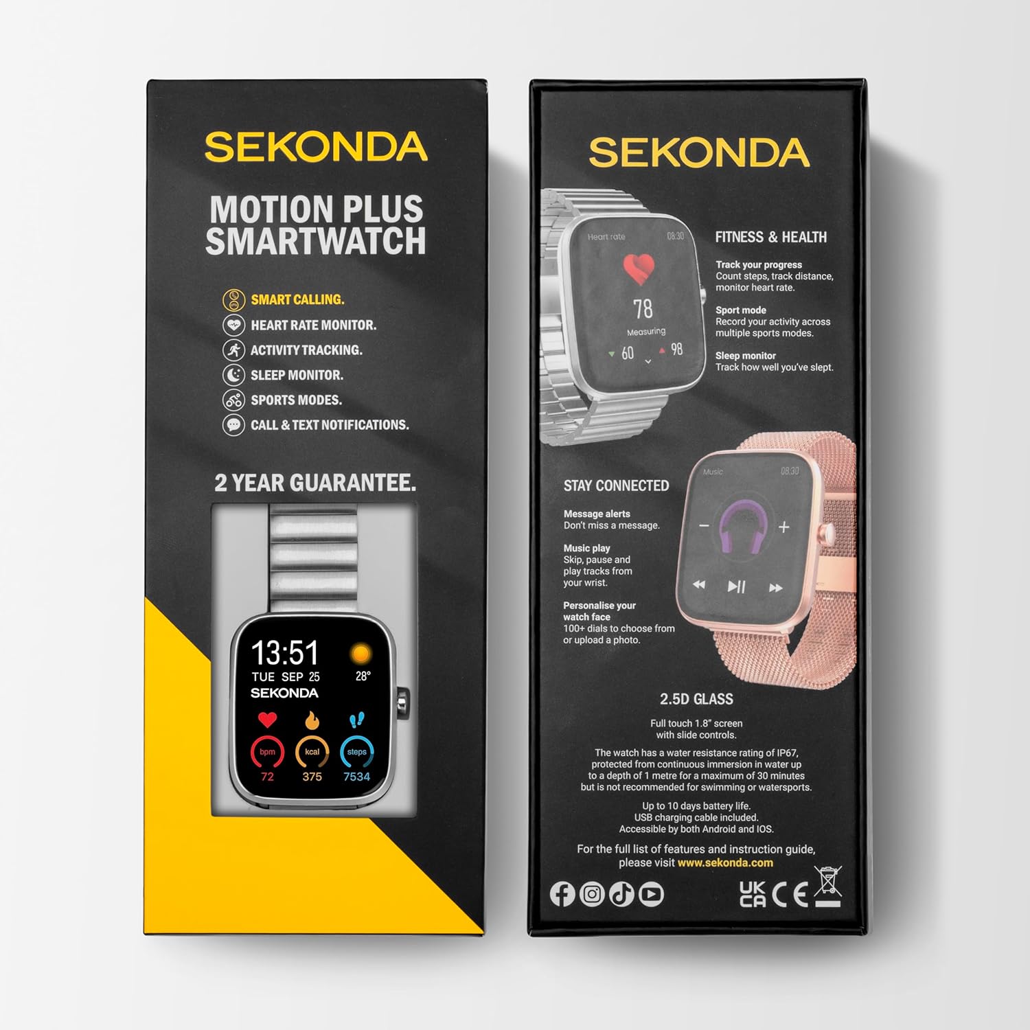 Thumbnail 2 de Sekonda Motion Plus Smart Watch 36mm (30221) with Silver Stainless-Steel Strap