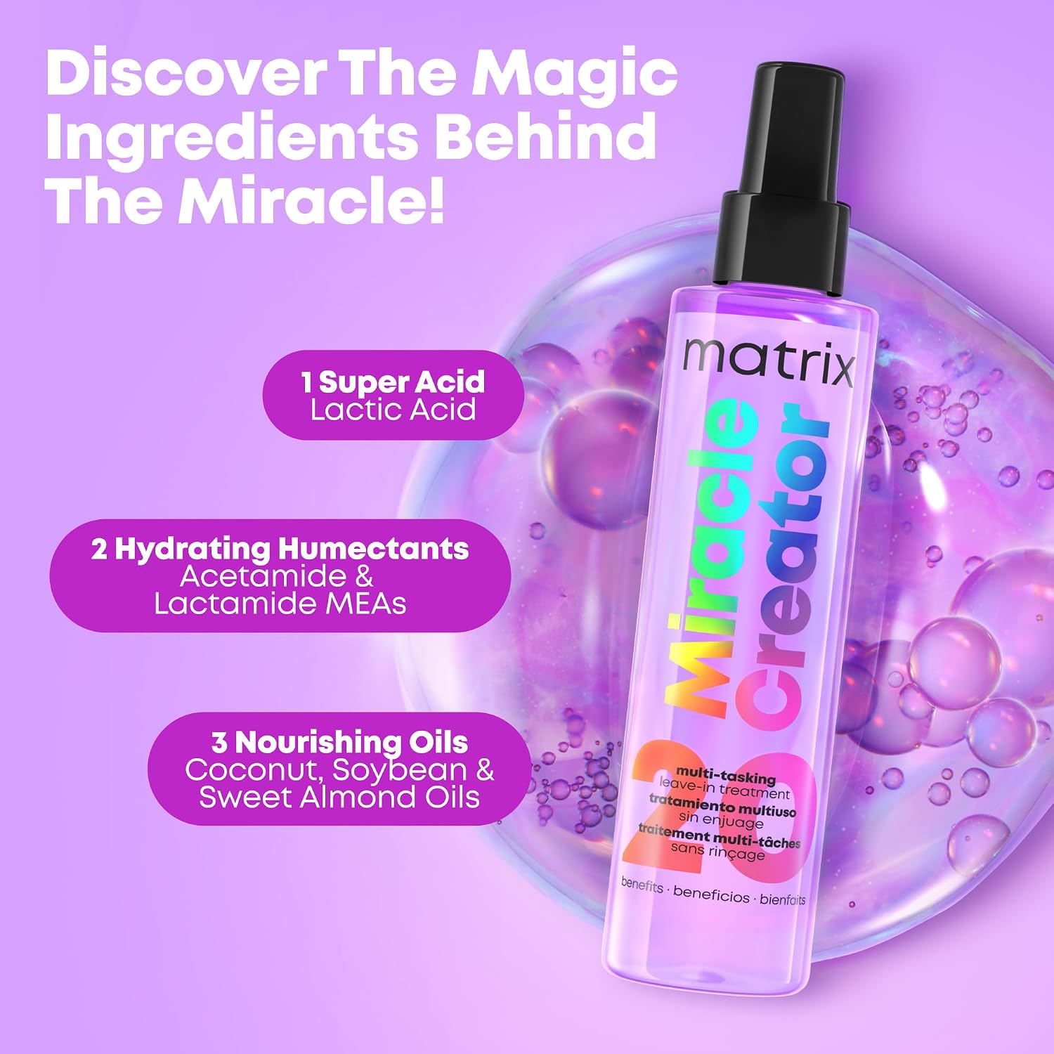 Detalle de Matrix Miracle Creator: Termoprotettore Capelli Spray Multibeneficio 190 ml