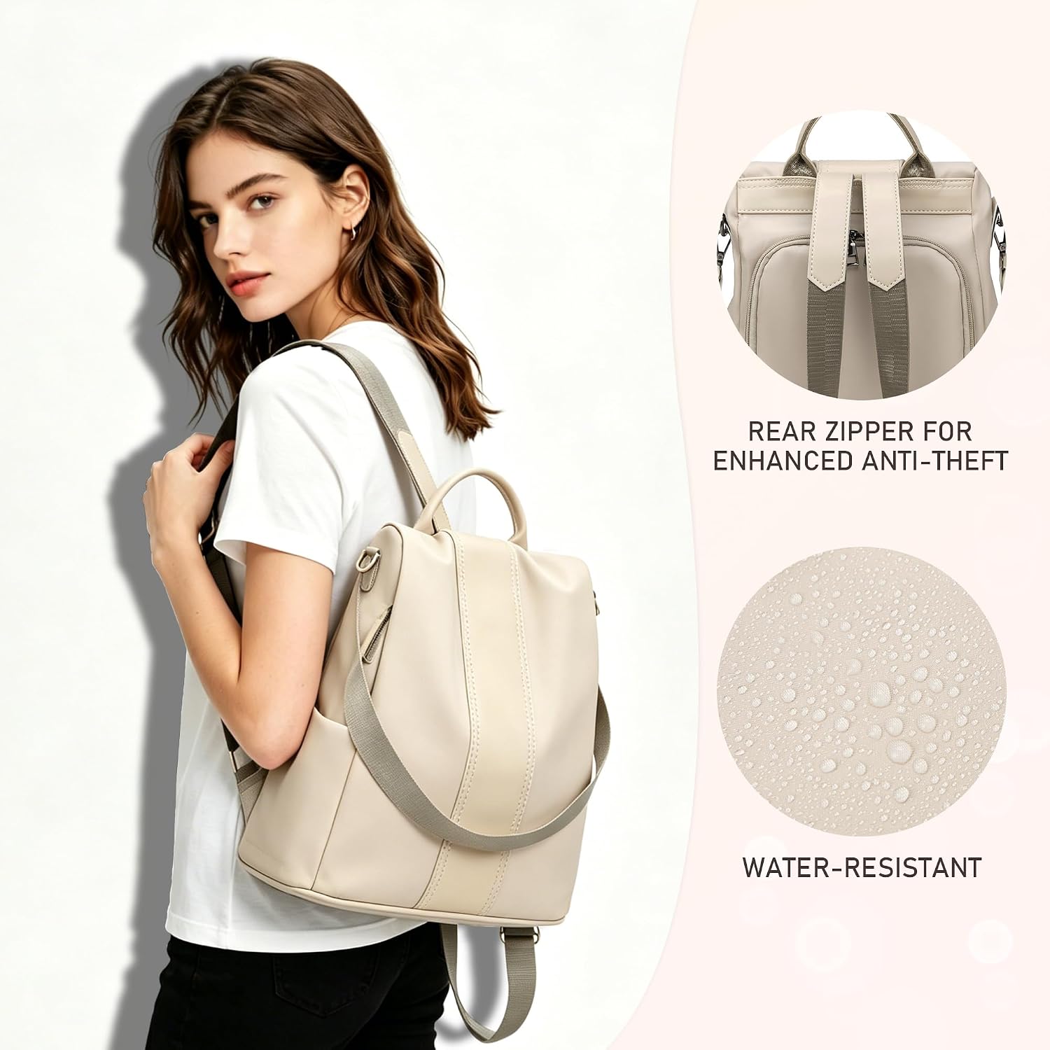Detalle de shepretty Anti Theft Backpacks for Women Travel Backpack