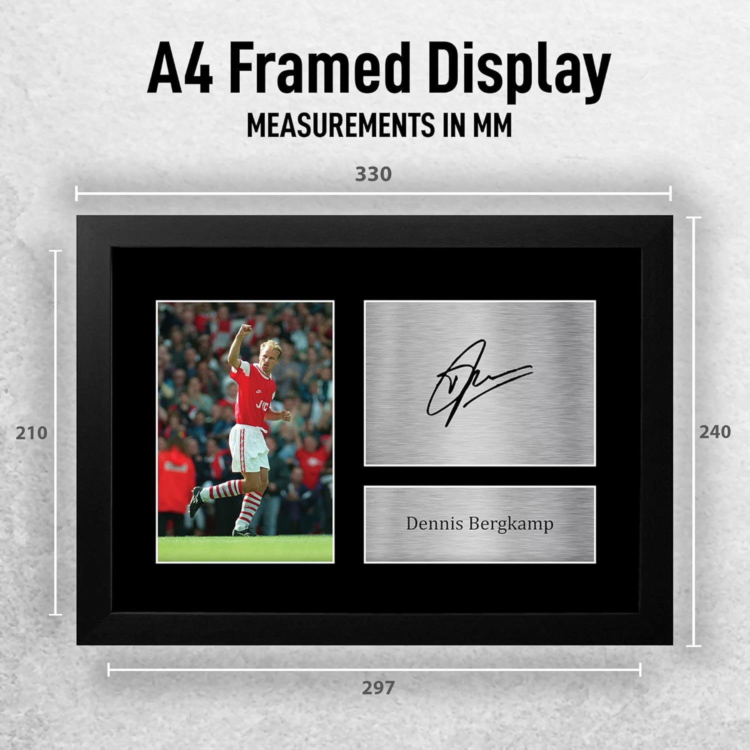 Thumbnail 1 de HWC Trading FR A4 Dennis Bergkamp gift framed signed autograph style photo (A4)