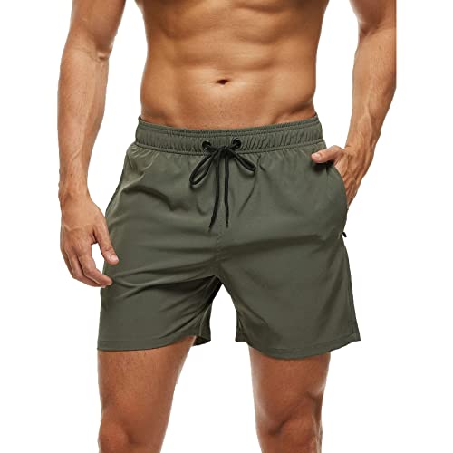 Detalle de Aisprts Bañador Hombre con Cremallera y Bolsillos - Shorts de Playa de Secado Rápido