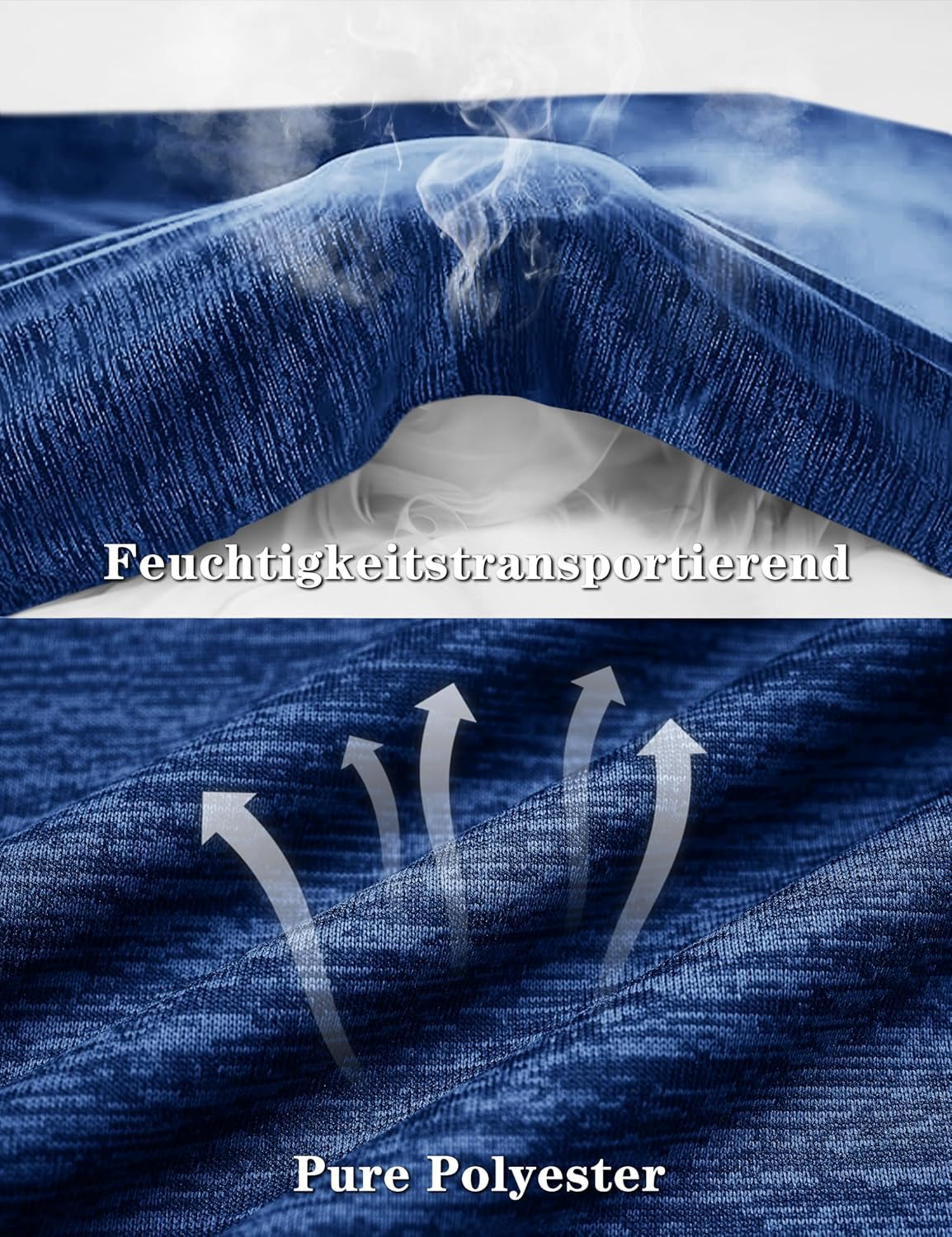Thumbnail 6 de KEFITEVD Melange Sportshirt Damen Kurzarm mit Reflexstreifen – atmungsaktives Stretch Funktionsshirt (Rundhals)