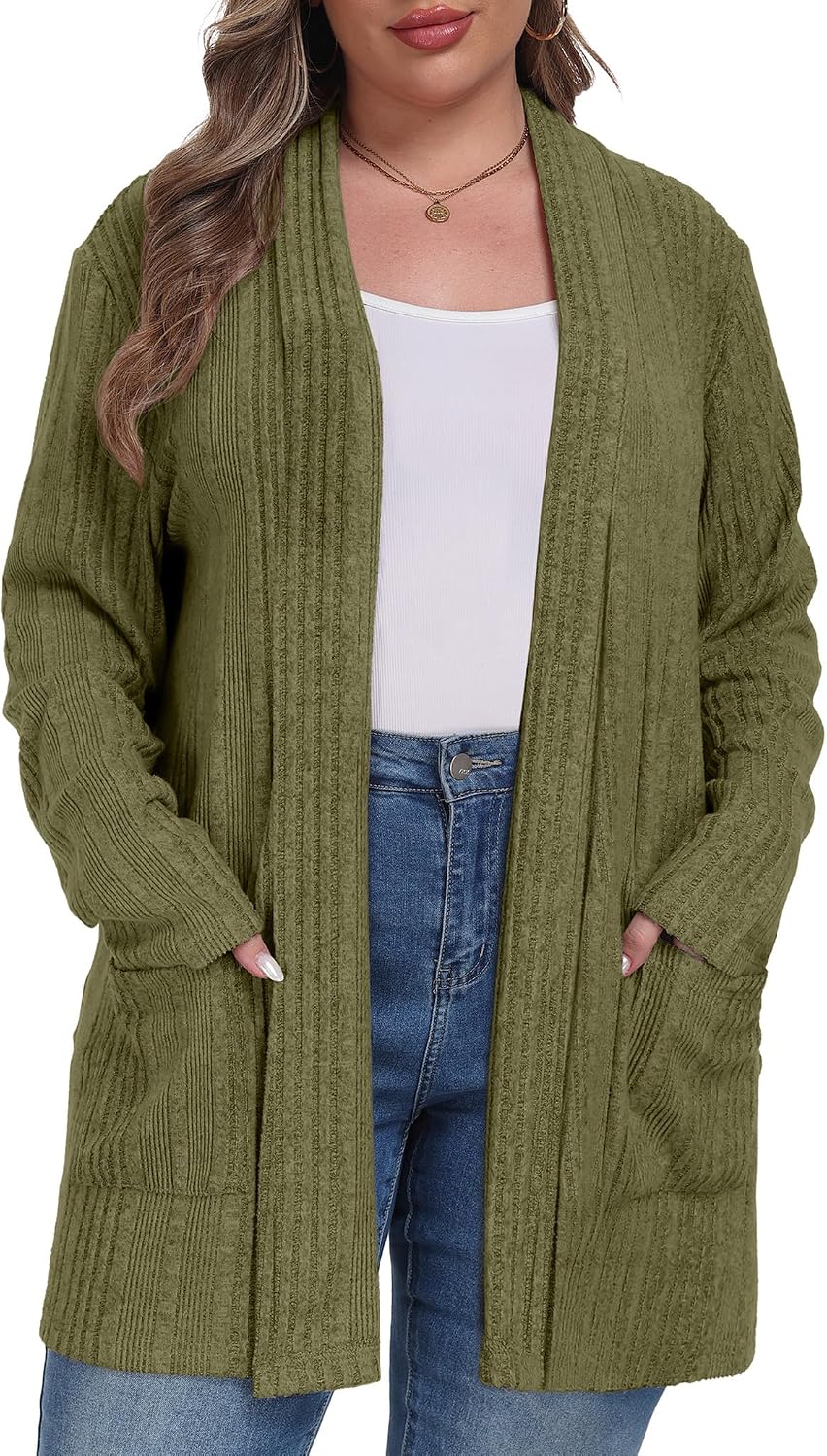 Thumbnail 4 de OLRIK Plus Size Cardigan with Pockets
