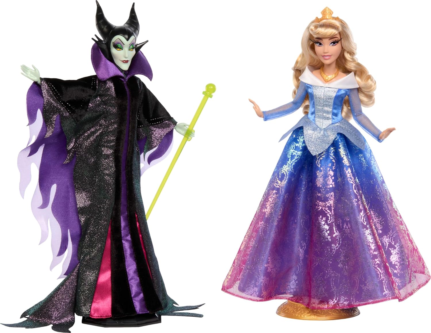 Detalle de Mattel HPG10 – kolekcjonerski zestaw 2 lalek Aurora i Diabolina, ok. 29 cm