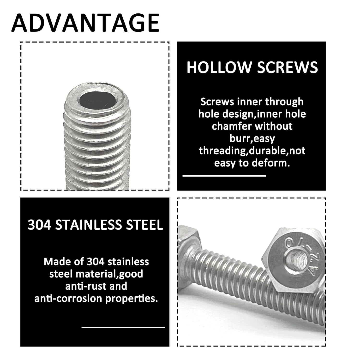 Detalle 2 de Hollow Hex Bolts, M6 x 20mm