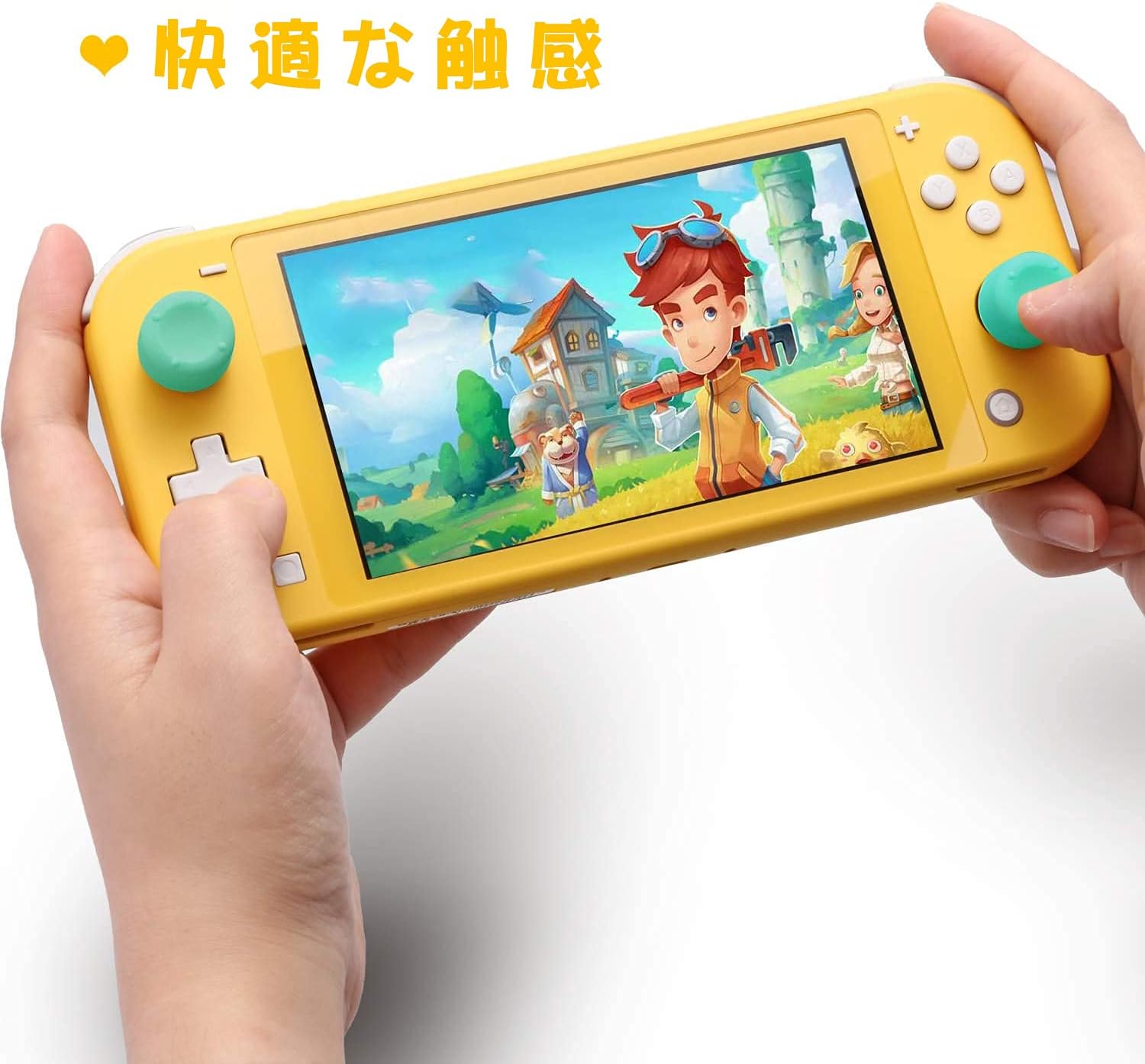 Thumbnail 4 de Switch Lite Thumb Grips – Turquoise joystick caps with anti-slip soft rubber (multiple sizes)