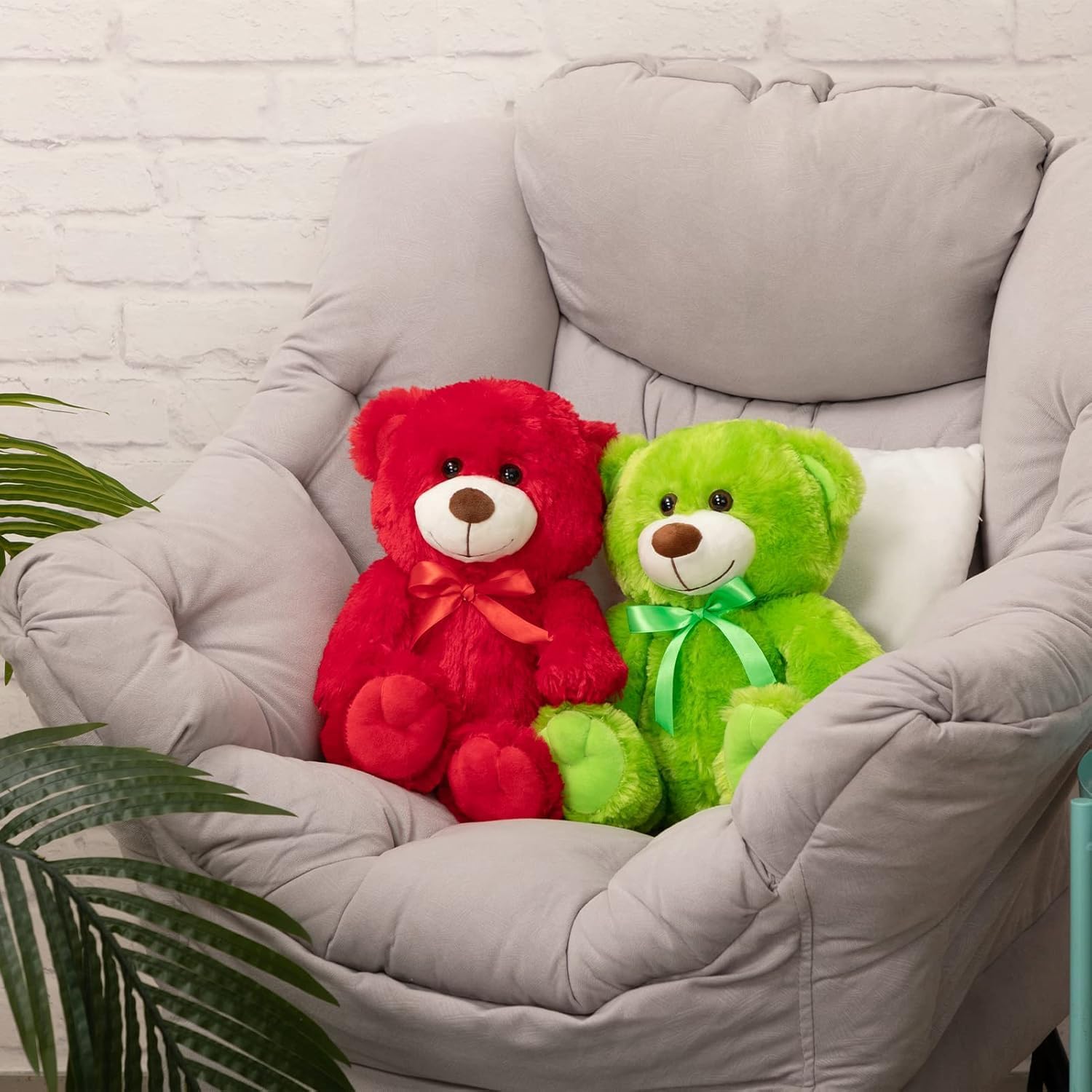 Thumbnail 5 de BEJOY Ours en peluche rouge – 36 cm, doux et sûr pour les câlins