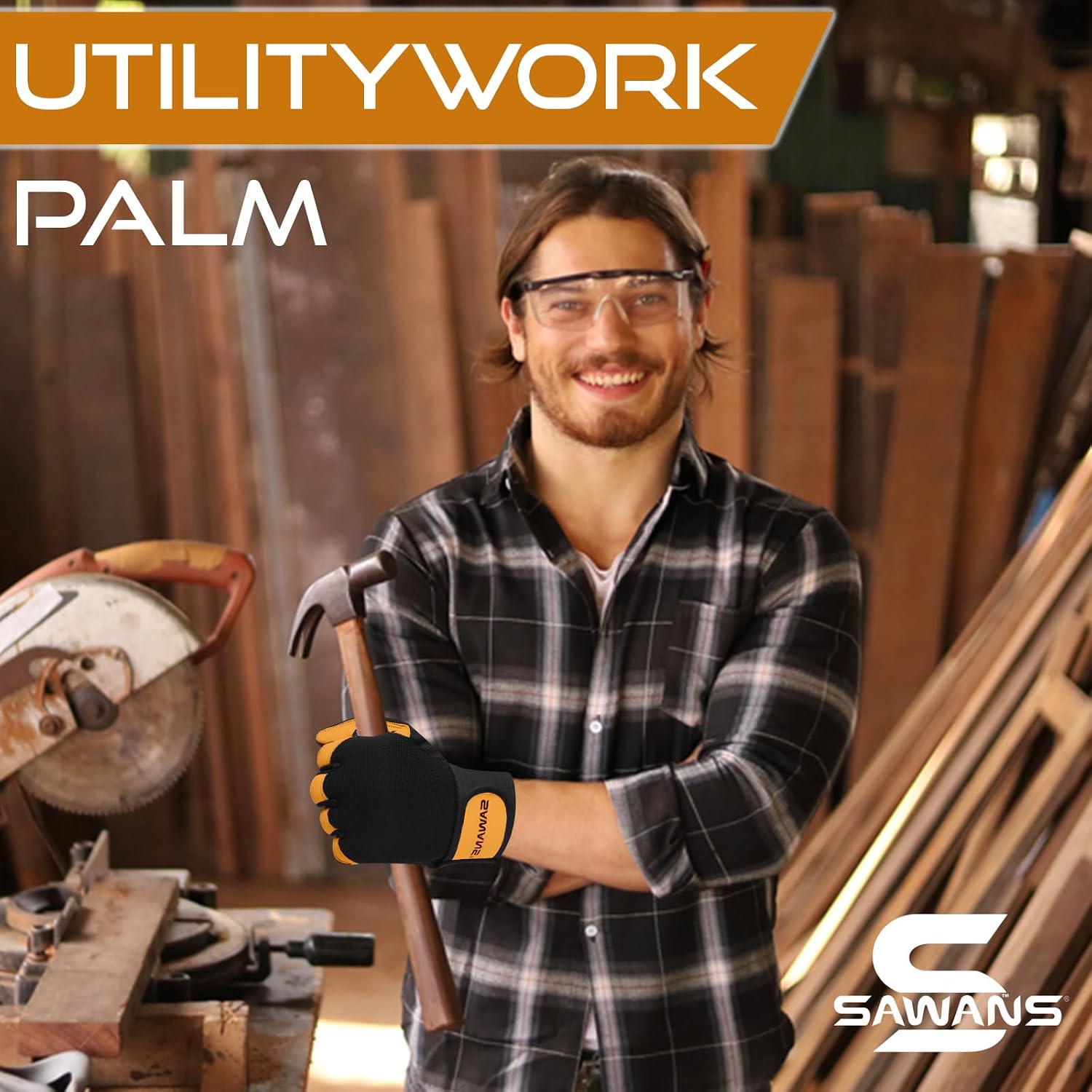 Thumbnail 6 de SAWANS Leather Gardening Gloves Thorn proof M