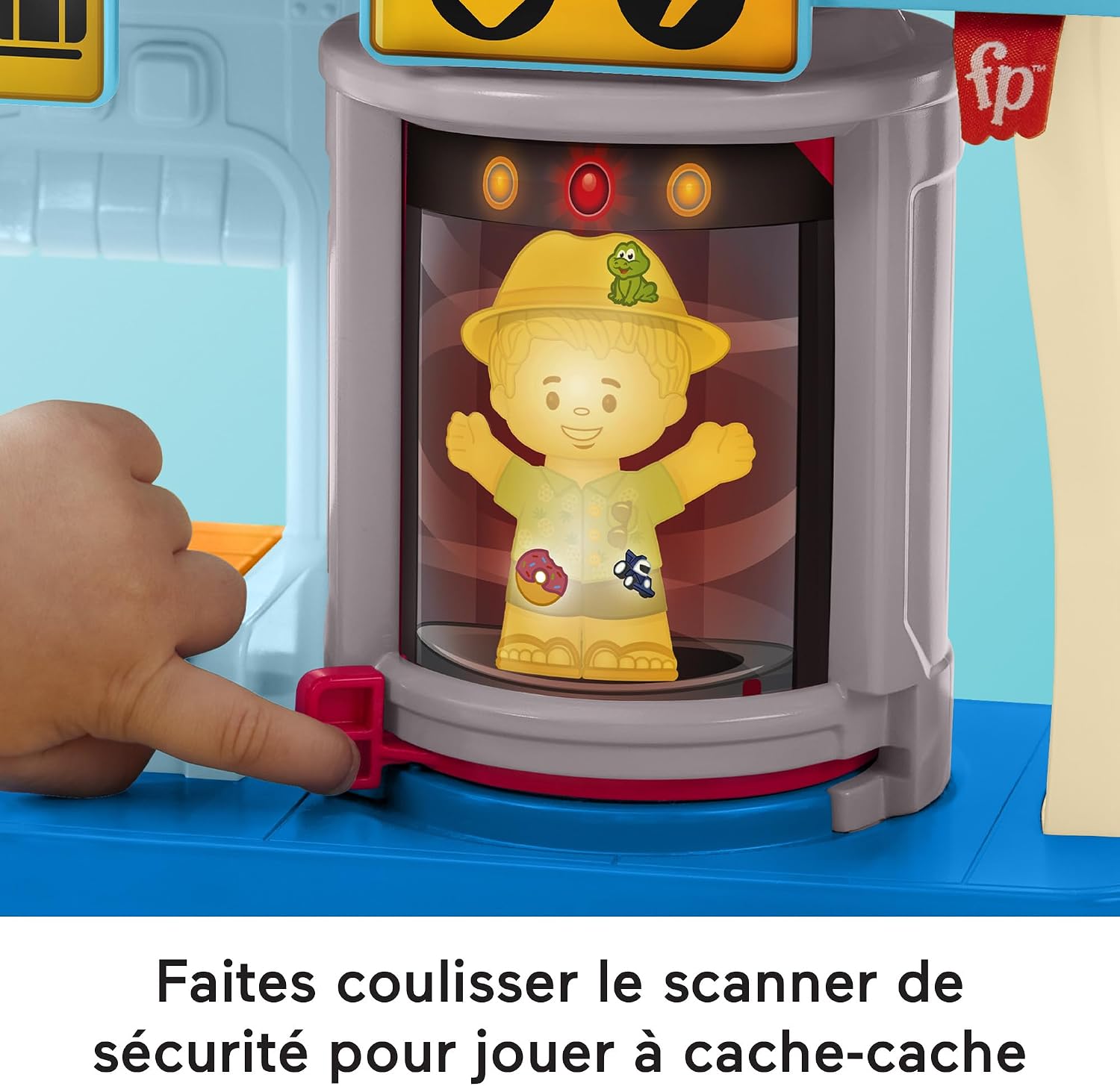Detalle 2 de Little People Fisher-Price Coffret interactif Aventures à l’aéroport (HTJ26) avec avion et 2 figurines
