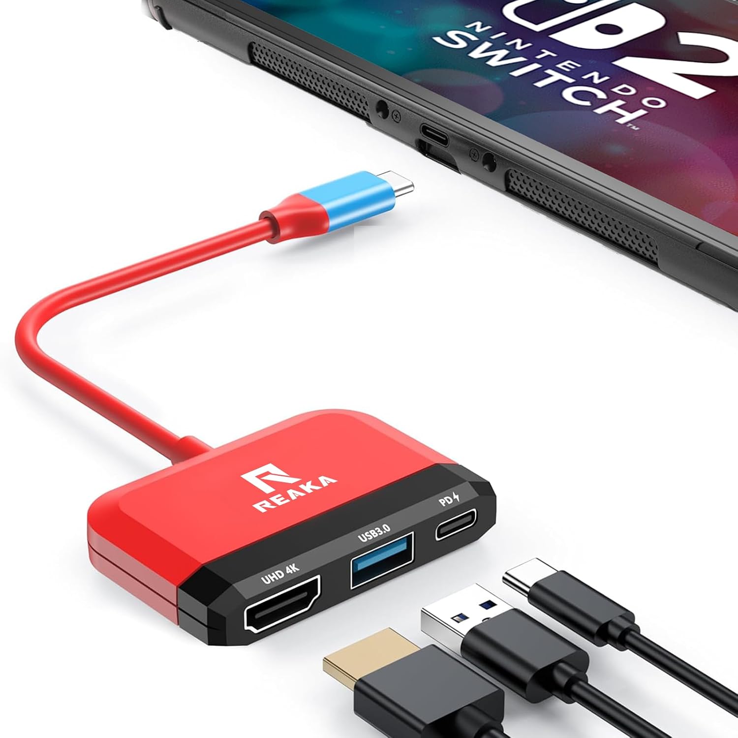 Detalle 2 de RREAKA 3-in-1 Switch Dock for Nintendo Switch OLED (4K HDMI, USB-C 100W PD)