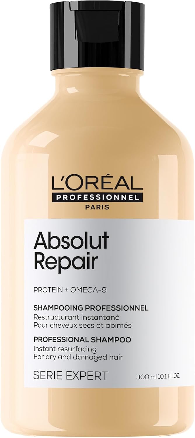 Detalle de L’Oréal Professionnel Absolut Repair Hydrating Shampoo for Dry Hair (300ml) – Moisturising & Nourishing