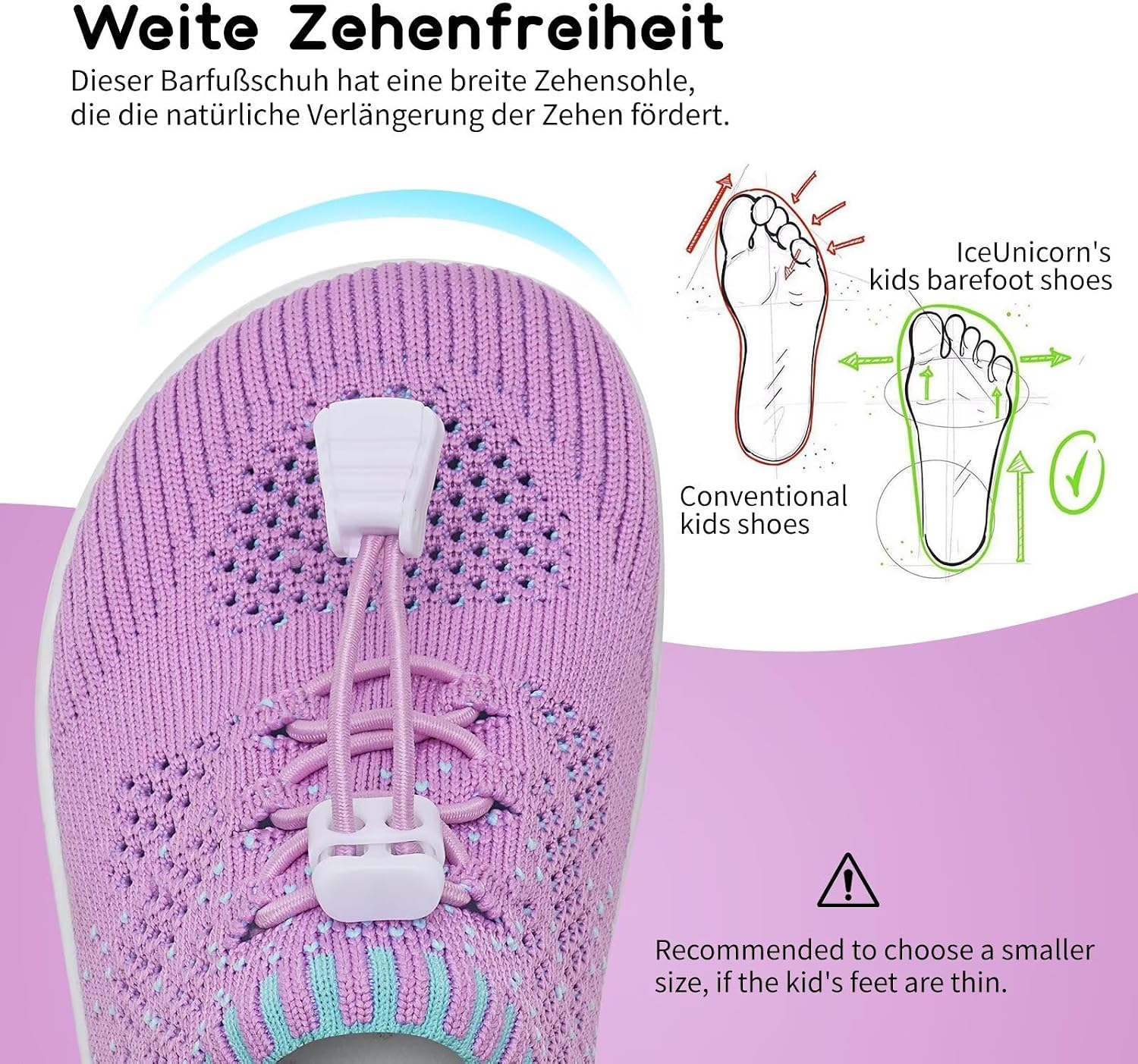 Detalle 2 de Barfußschuhe Kinder mit Zehenbox Knit
