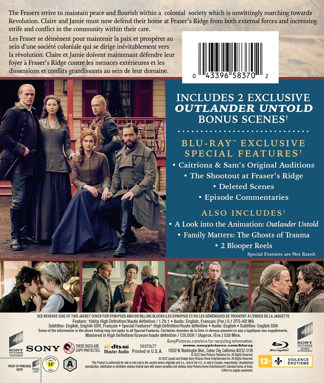 Thumbnail 1 de Outlander (2014) Season 06 Blu-ray, Bilingual TV Series, 8 Hours 48 Minutes