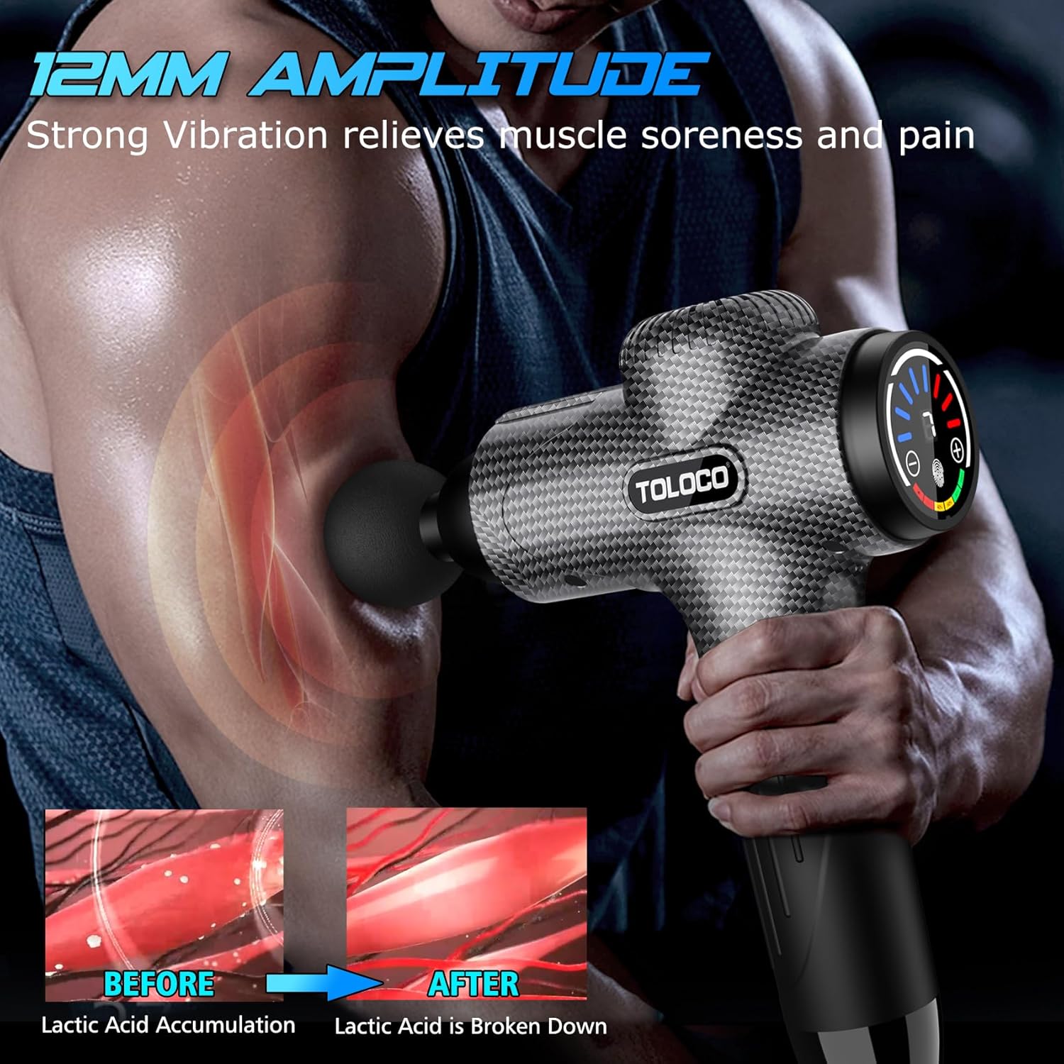 Thumbnail 3 de TOLOCO Massage Gun, Carbon