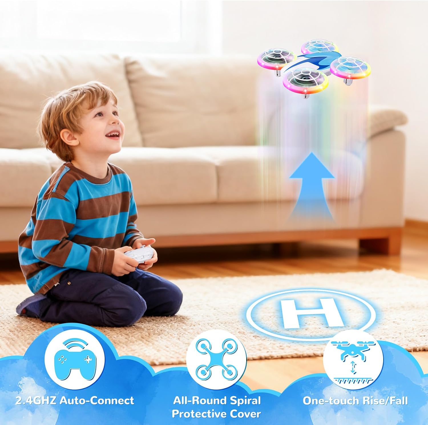 Detalle de Skeufy Mini Drone for Kids: A Practical Intro to Flying