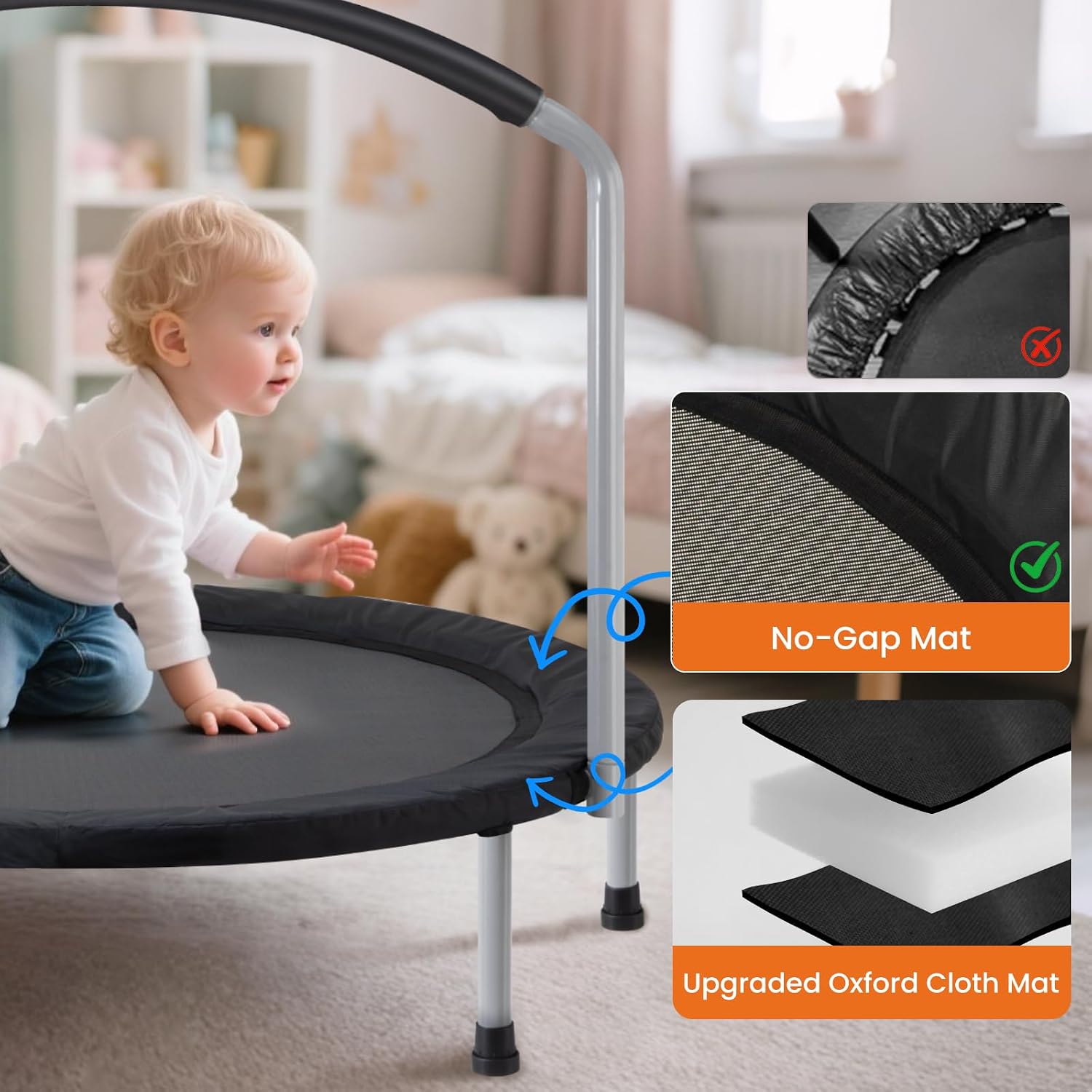 Thumbnail 3 de Ativafit 36-inch Elastic Band Big Handle Toddler Trampoline