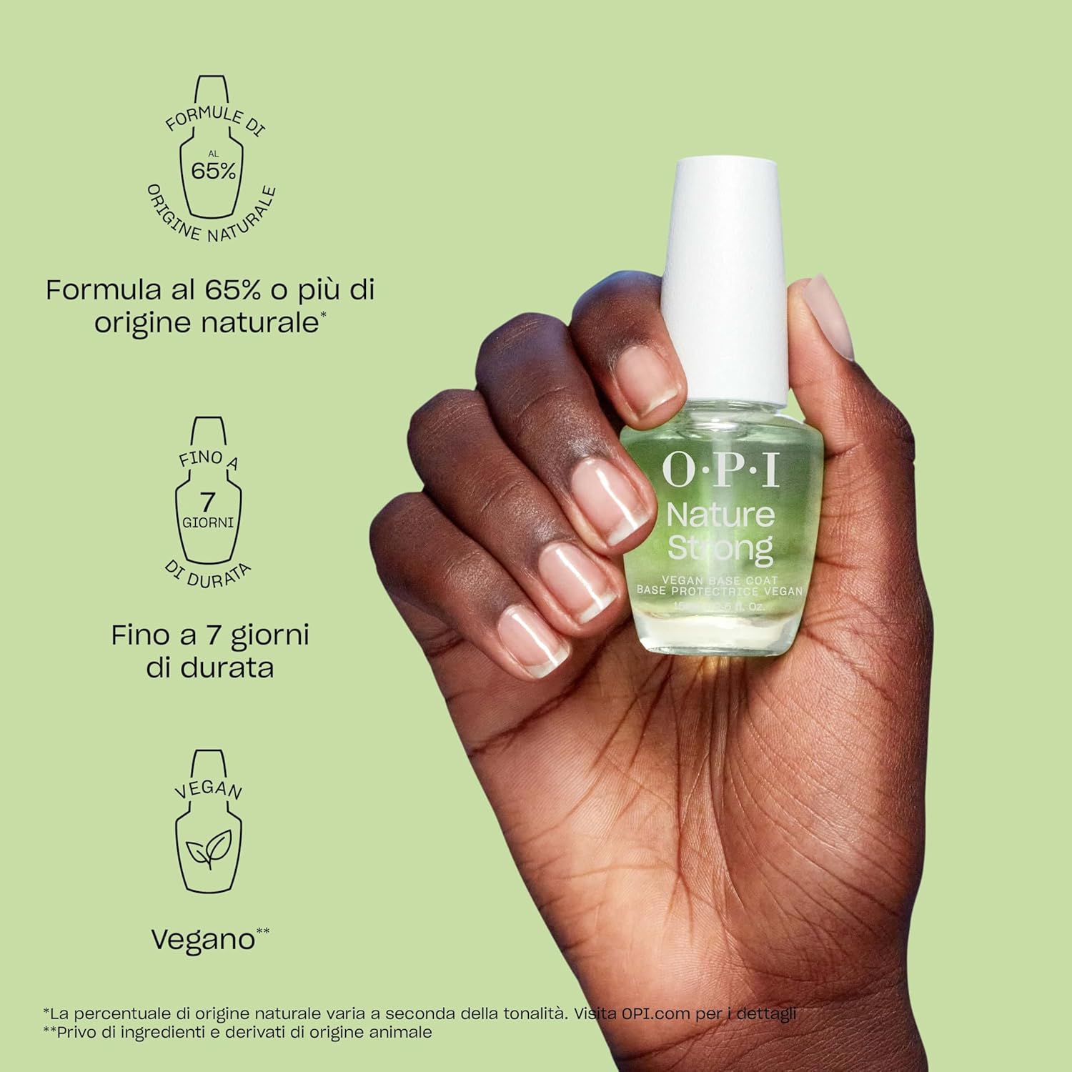 Thumbnail 1 de OPI Nature Strong smalto vegano bianco translúcido (Base & Top) da 15 ml