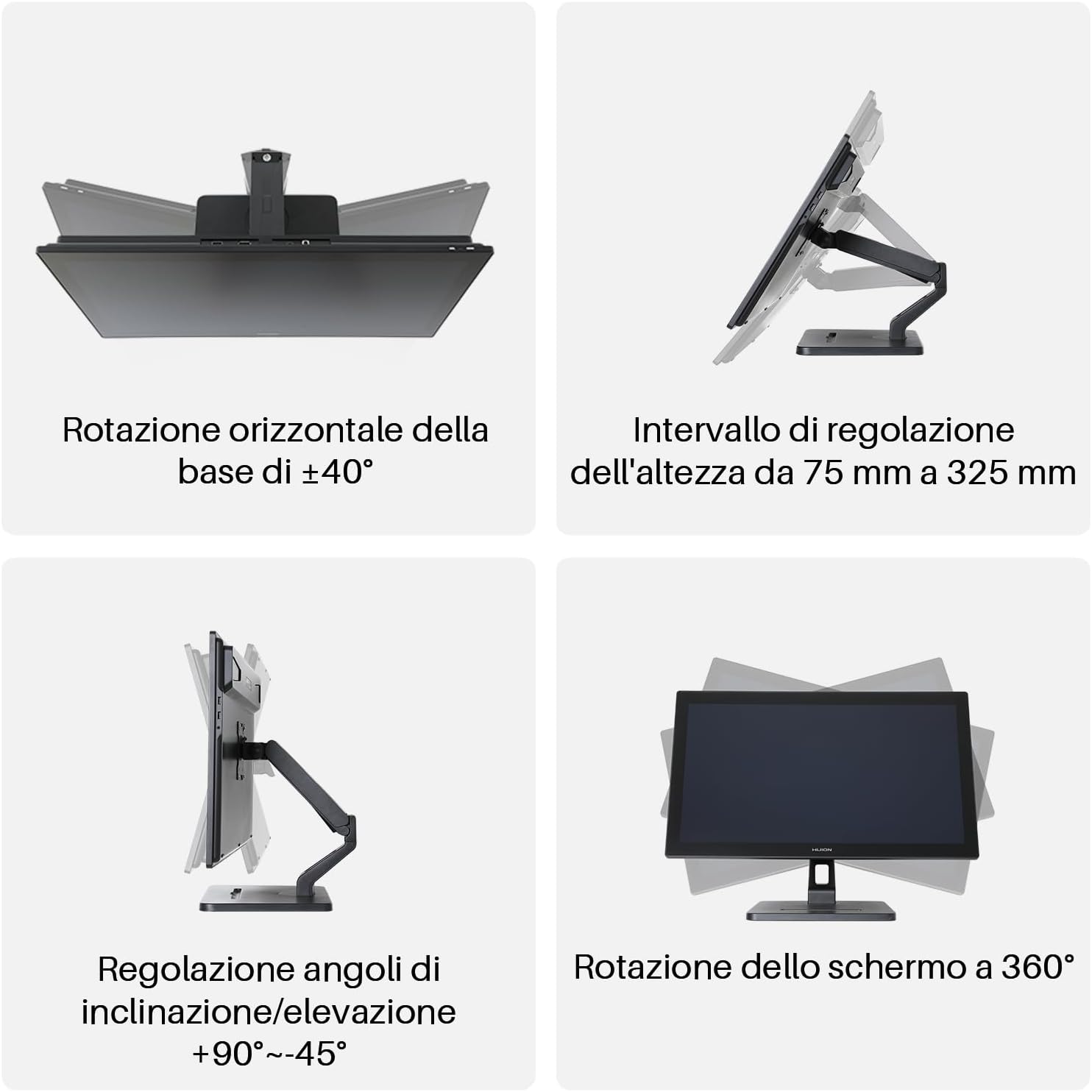 Detalle de HUION ST500 Supporto regolabile per schermi 17-32