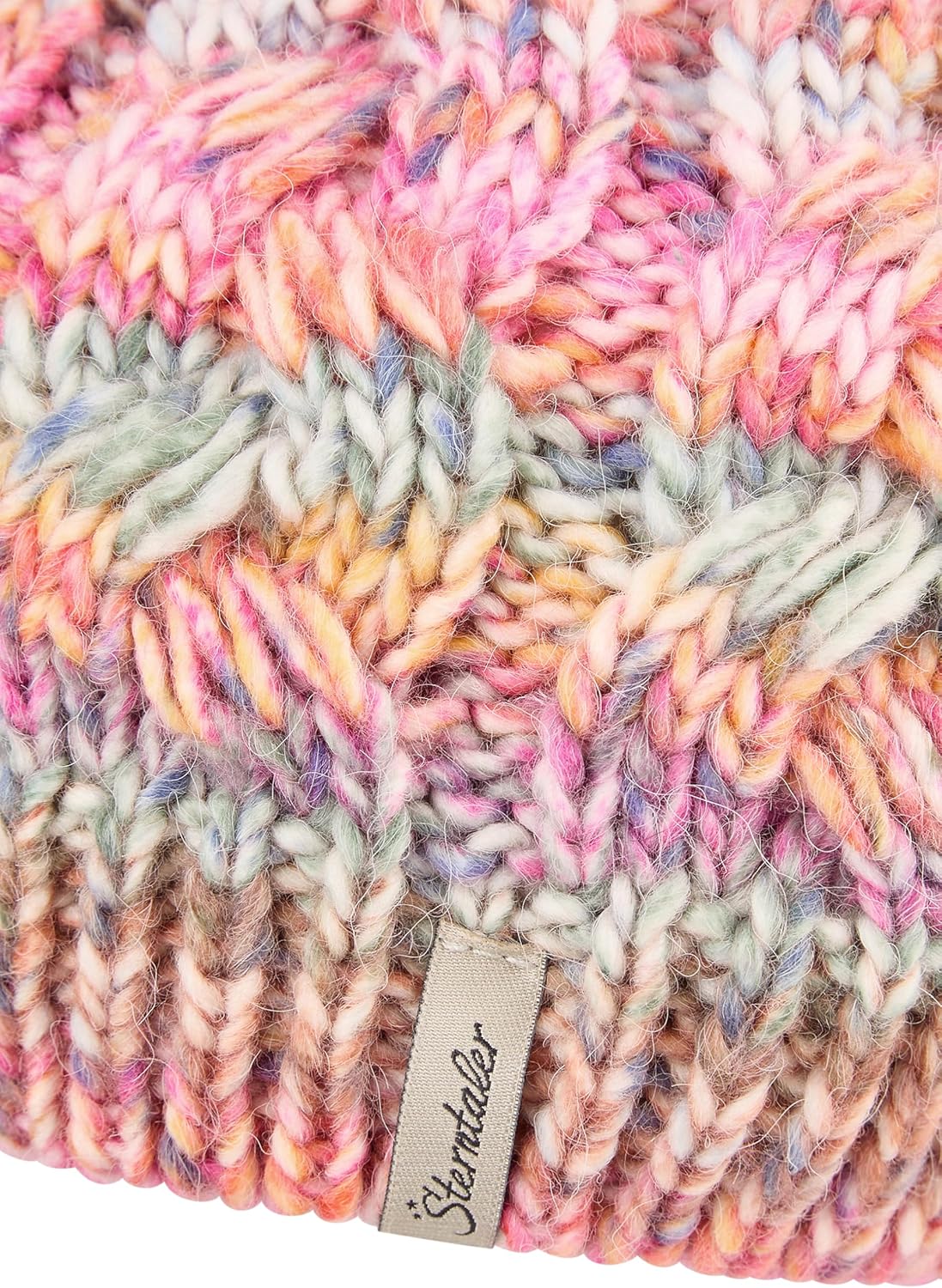Detalle de Sterntaler Mädchen Beanie-Mütze Bommelmütze Farbmix – Wollanteil, Beerenrosa, Größe 55