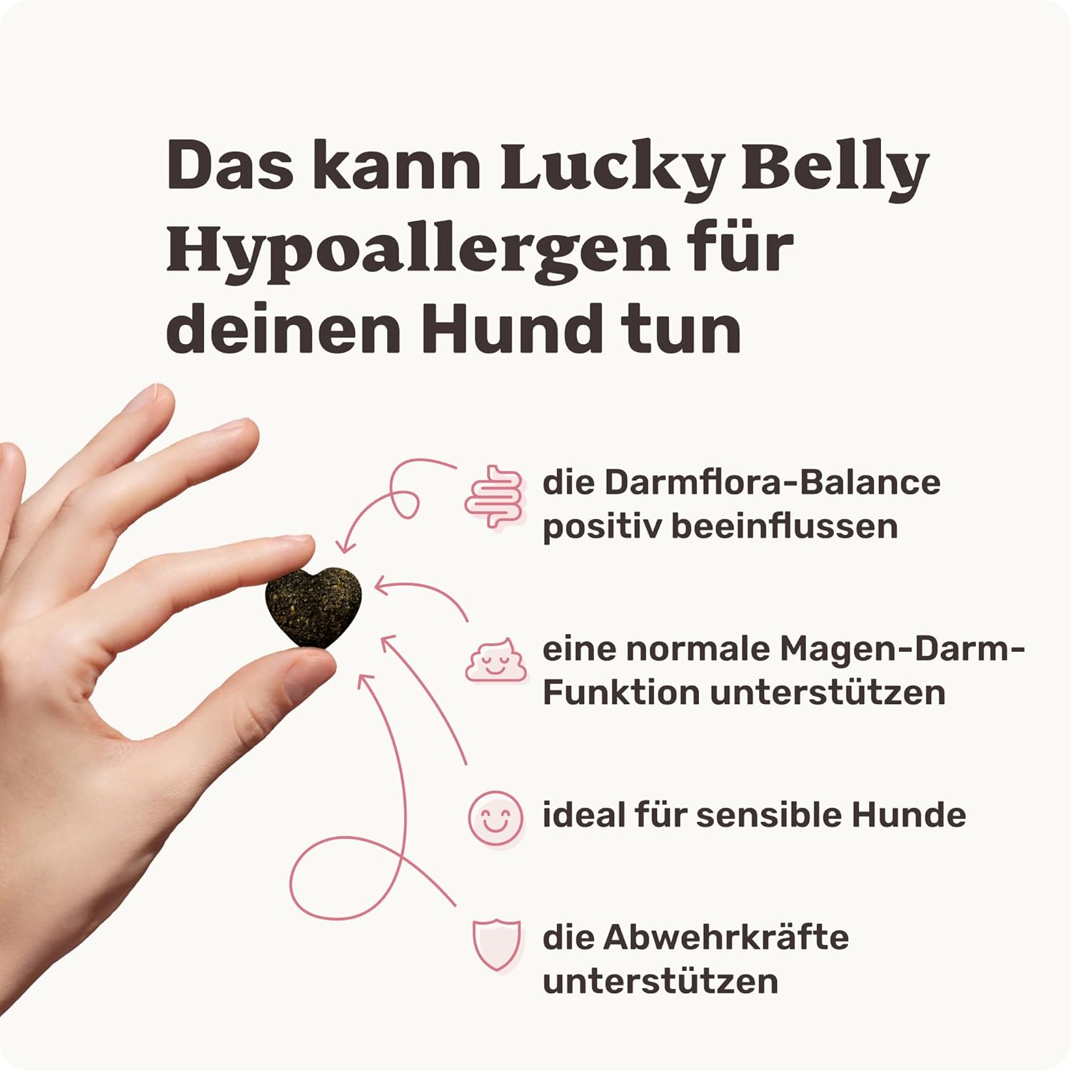 Detalle 2 de 9‑in‑1 Probiotika für Deinen Hund – Lucky Belly von mammaly, Hypoallergen, ohne Huhn, 120 Drops (350 g)