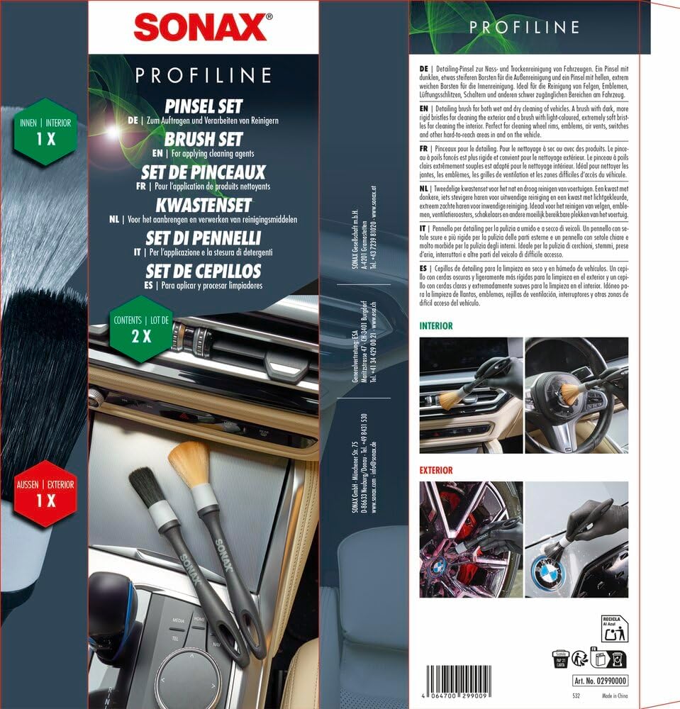 Thumbnail 1 de SONAX PROFILINE PinselSet (2 Stück) für schwer zugängliche Fahrzeugbereiche