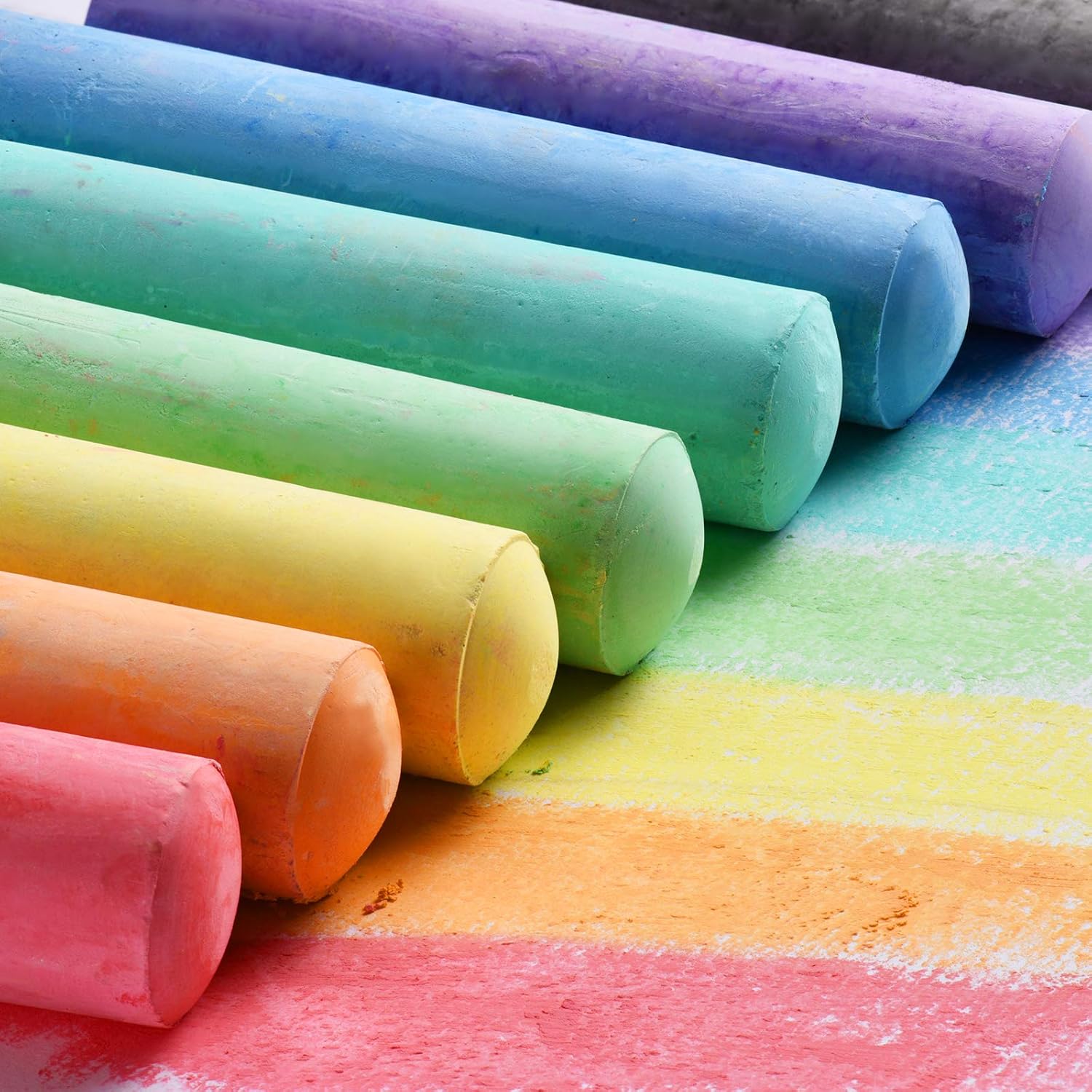 Thumbnail 2 de FELIZROCA 60-piece giant pavement chalk set for children (10 jumbo chalk colours)