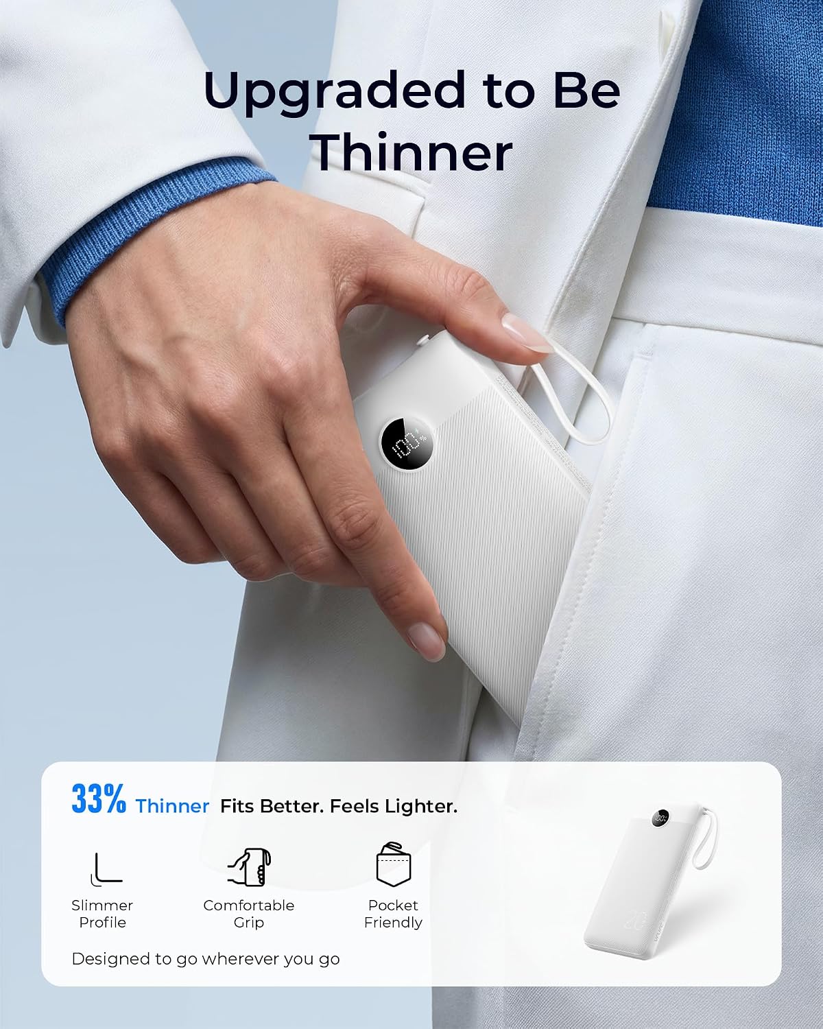 Thumbnail 4 de VRURC T2047Q 20,000mAh Power Bank with 4 Built-In Cables, 22.5W PD