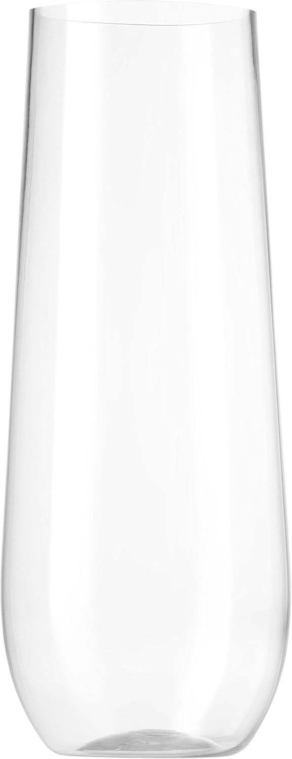 Thumbnail 3 de Munfix 48-Pack Stemless Clear Plastic Champagne Flutes (9 oz) — Disposable, Shatterproof, BPA-Free