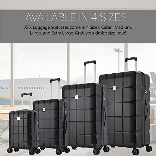 Detalle de ATX Luggage Extra Large Suitcase: 32-Inch, Ultra Lightweight ABS Hard Shell with 4 Wheels and TSA Lock