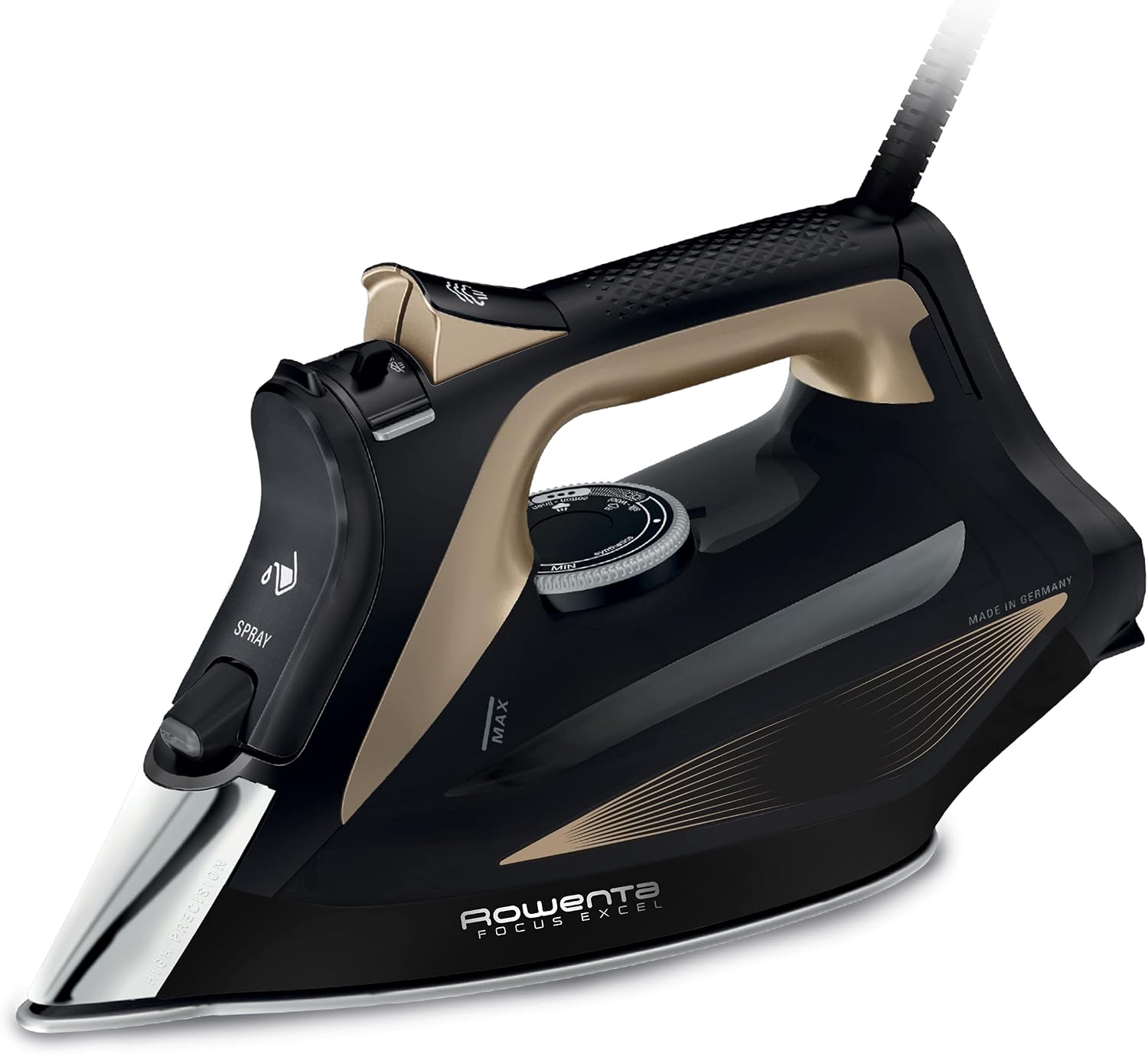 Detalle de Rowenta Focus Excel DW5325D1 stoomstrijkijzer, 2.700 W, 45 g/min, brons
