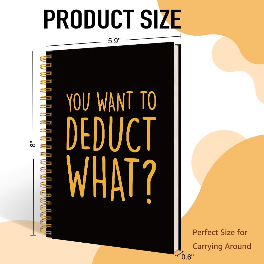 Detalle 2 de Mhfpl You Want to Deduct What A5 Spiral Notebook, Black Gold Tax Humor