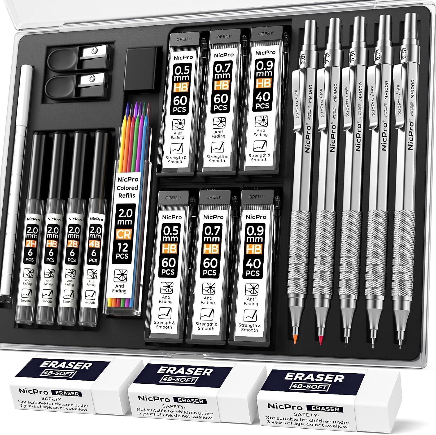 Detalle de Nicpro Matite meccaniche set 5 pezzi ✏