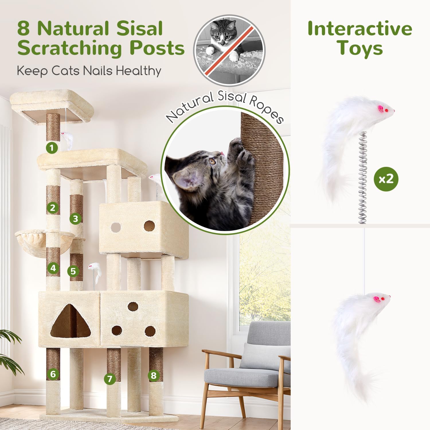 Detalle 2 de Globlazer Cat Tower 81-Inch