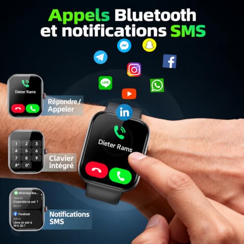 Thumbnail 4 de uaue Montre connectée avec écran 1,91″