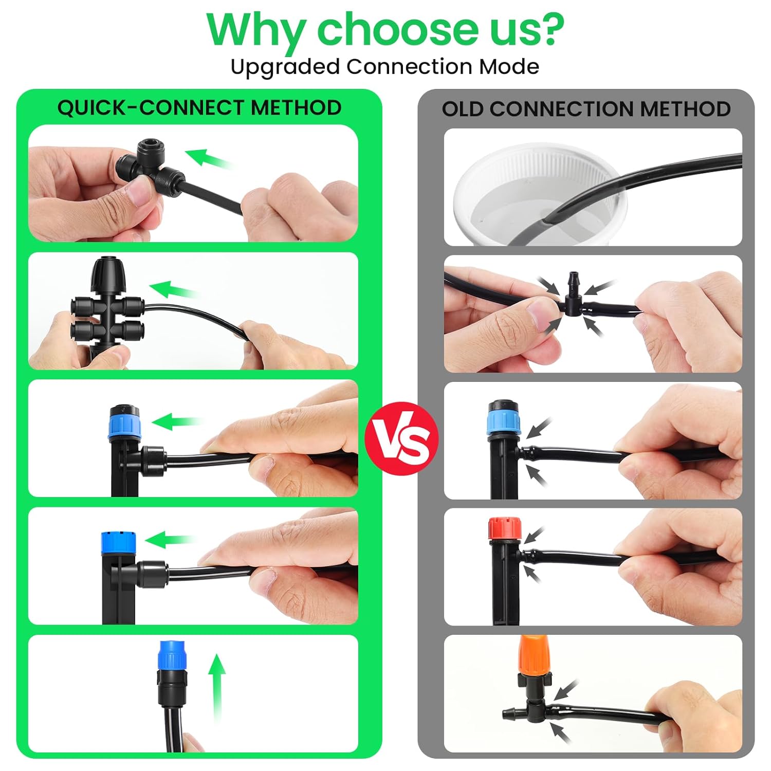 Thumbnail 5 de MIXC 230FT Quick-Connect Drip Irrigation System Kit