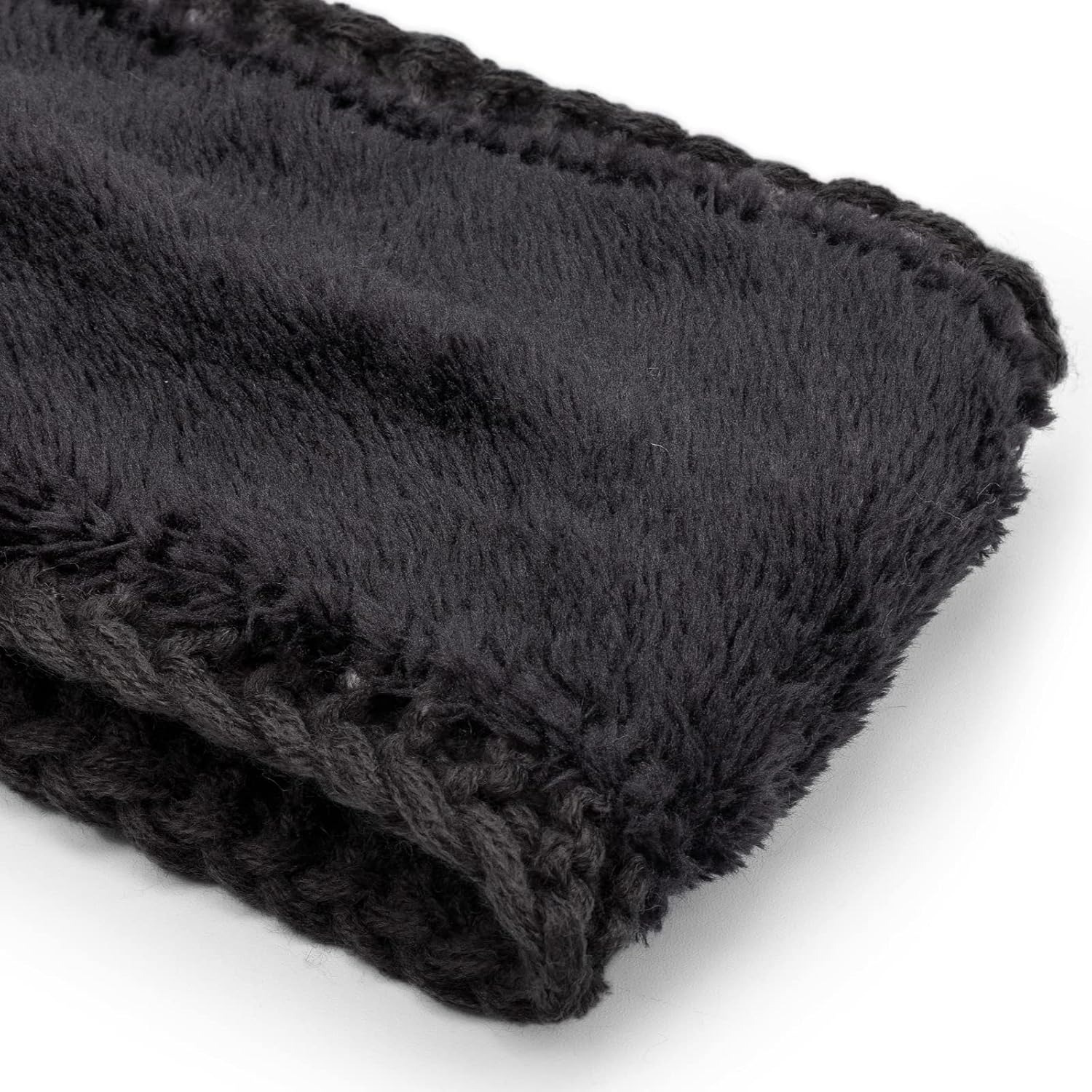 Detalle de DRESHOW Damen Warm Gestricktes Stirnband mit Fleecefutter – elastischer Ohrenwärmer, doppellagig