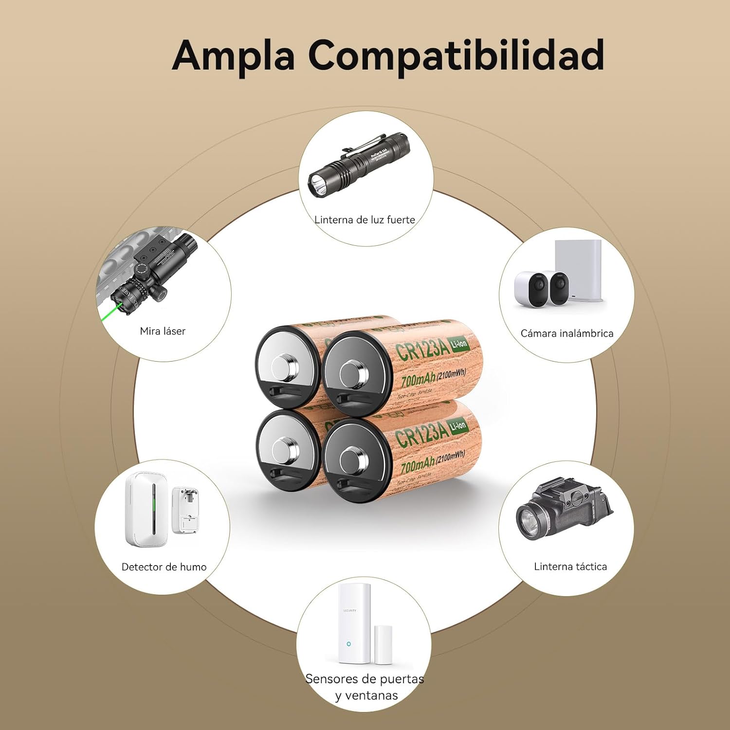 Thumbnail 5 de AKTTKA CR123A recargable 2100 mWh USB-C