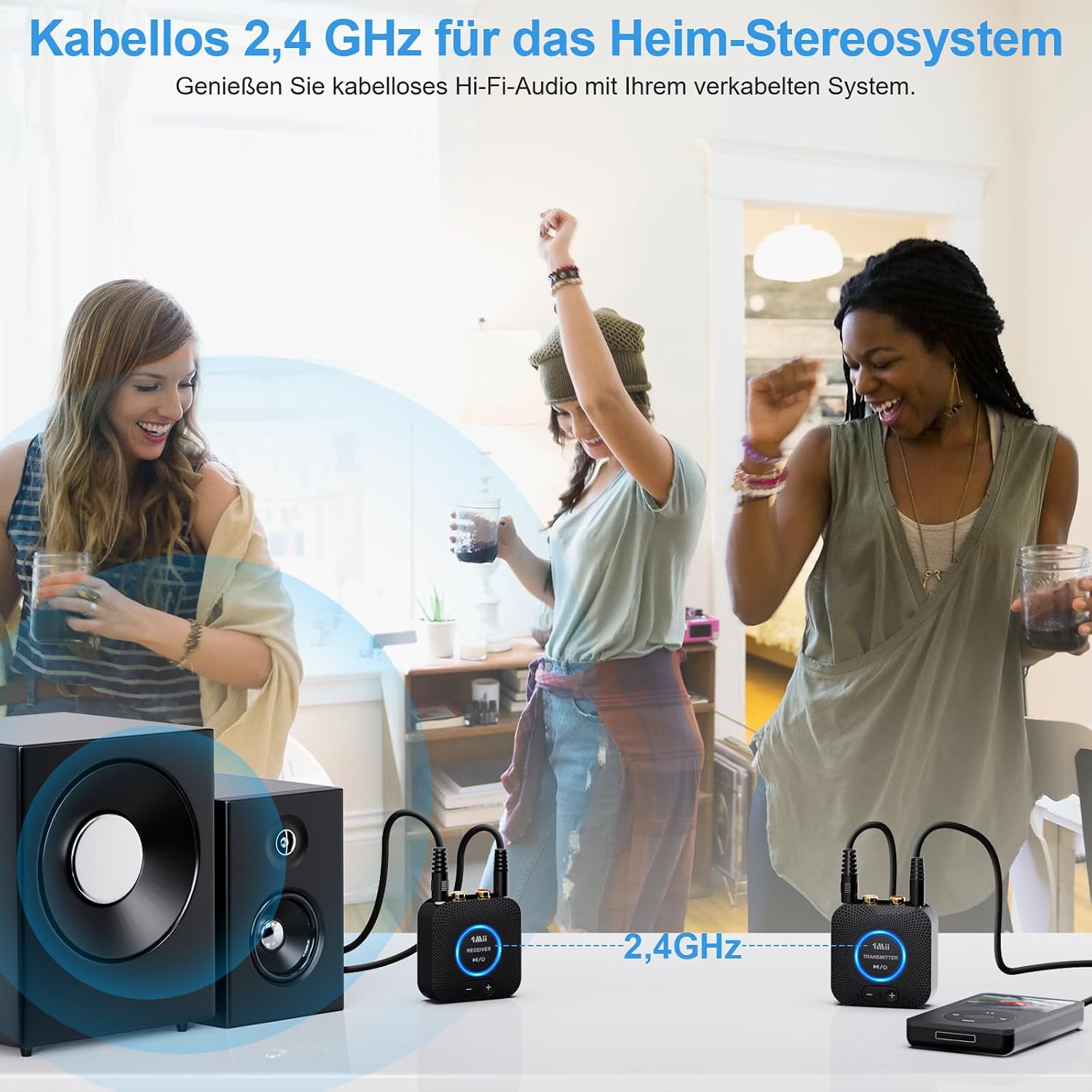 Detalle de 1Mii Drahtlos Audio Sender Empfänger 80 m