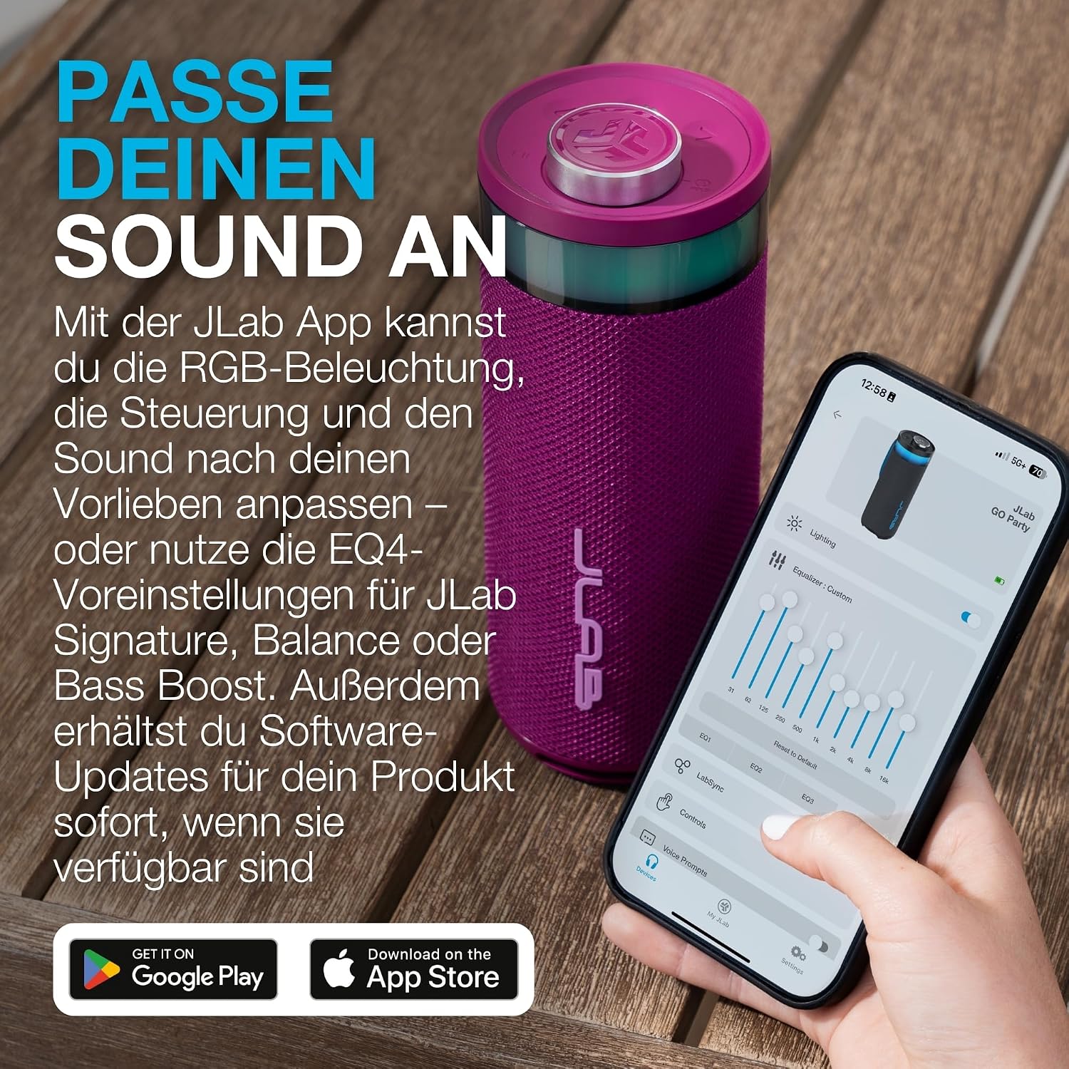Detalle 2 de JLab Go Party Bluetooth Lautsprecher 10W