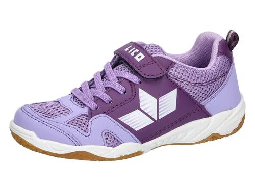 Detalle de Lico Unisex Hallenturnschuhe VS Kinder Sport – Lila/Weiß, EU 36