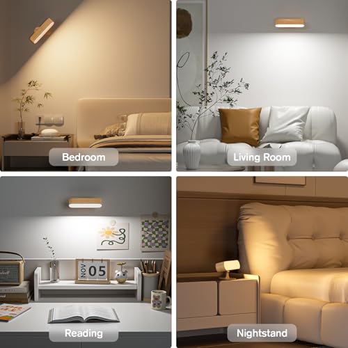 Thumbnail 6 de Hensam Applique Murale Intérieure LED Sans Fil Rechargeable – 5000 mAh, 5 températures et rotation 360°